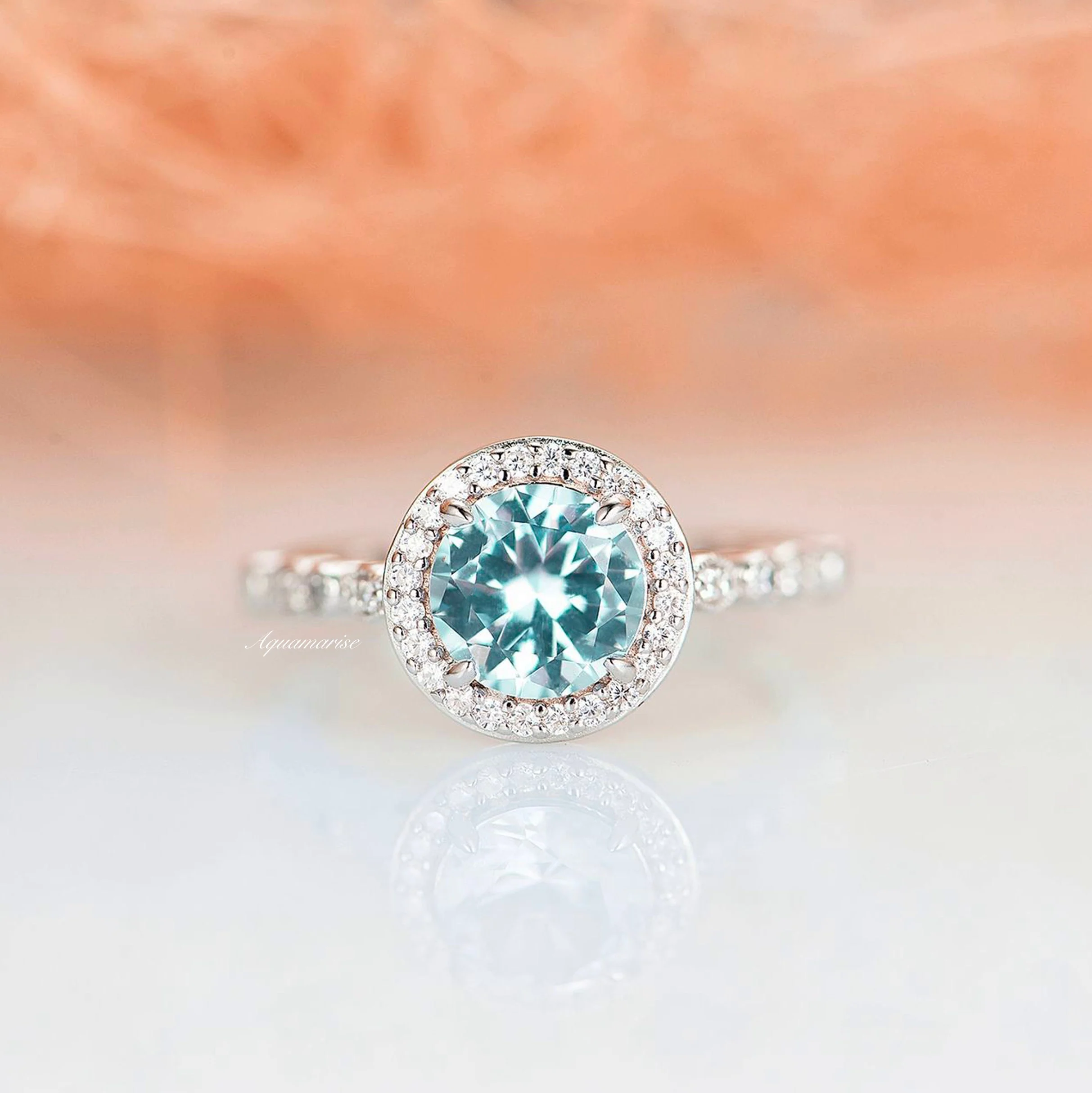 Aquamarine Ring- Sterling Silver - Image 4