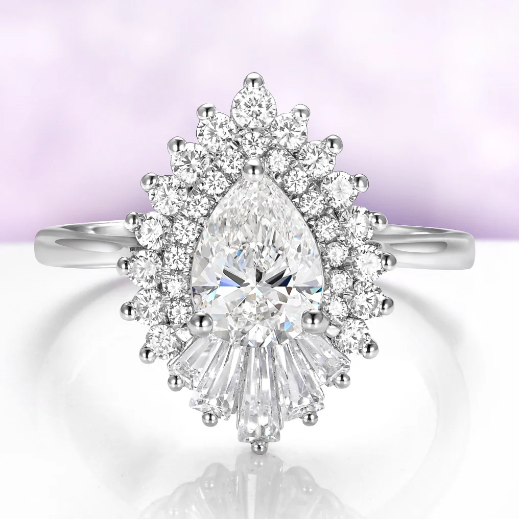 Vintage Lab-Grown Diamond Engagement Ring in 14K White Gold (IGI Certified)
