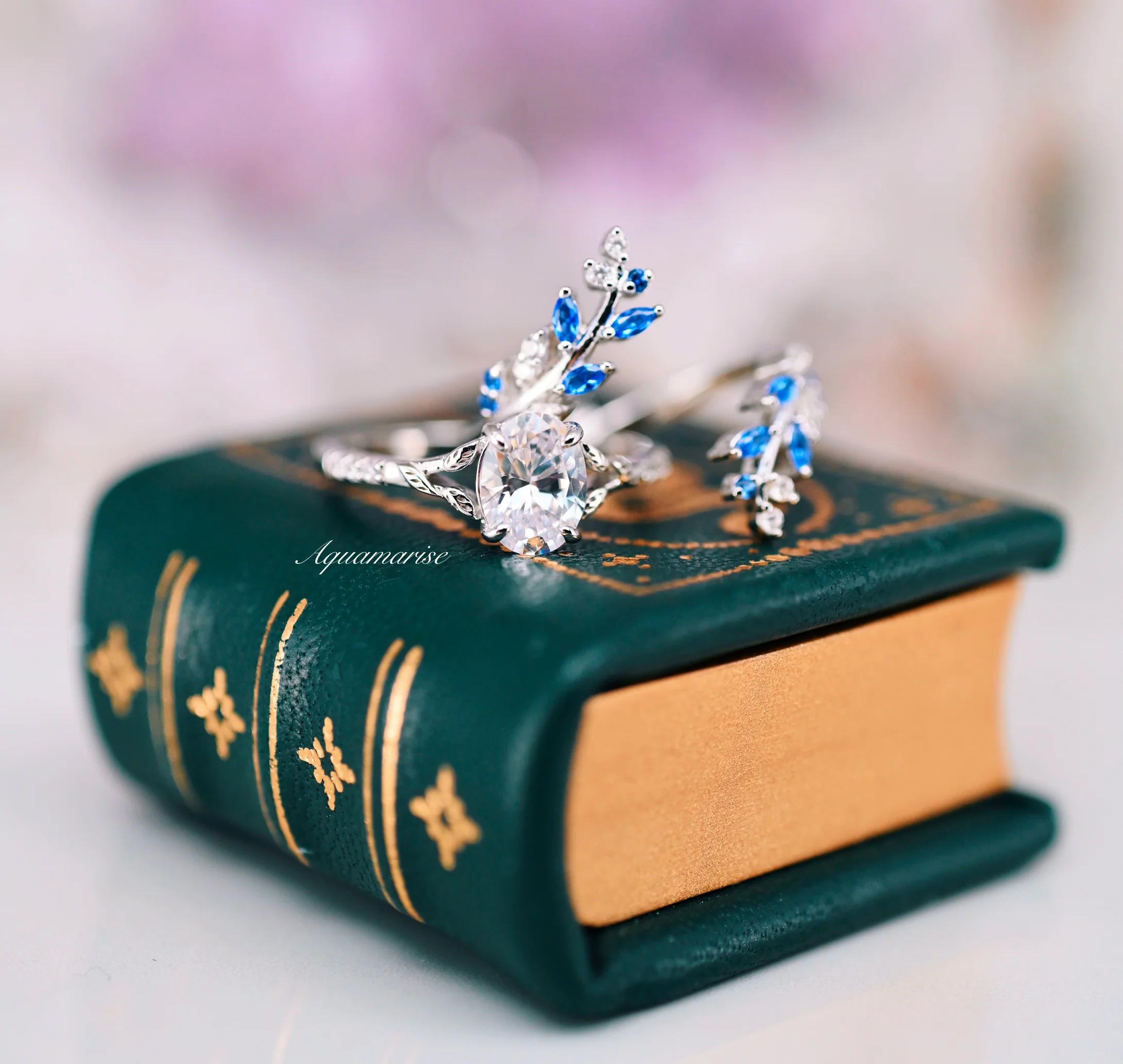 Oval Cut Moissanite Engagement Ring in 14K White Gold - Image 7