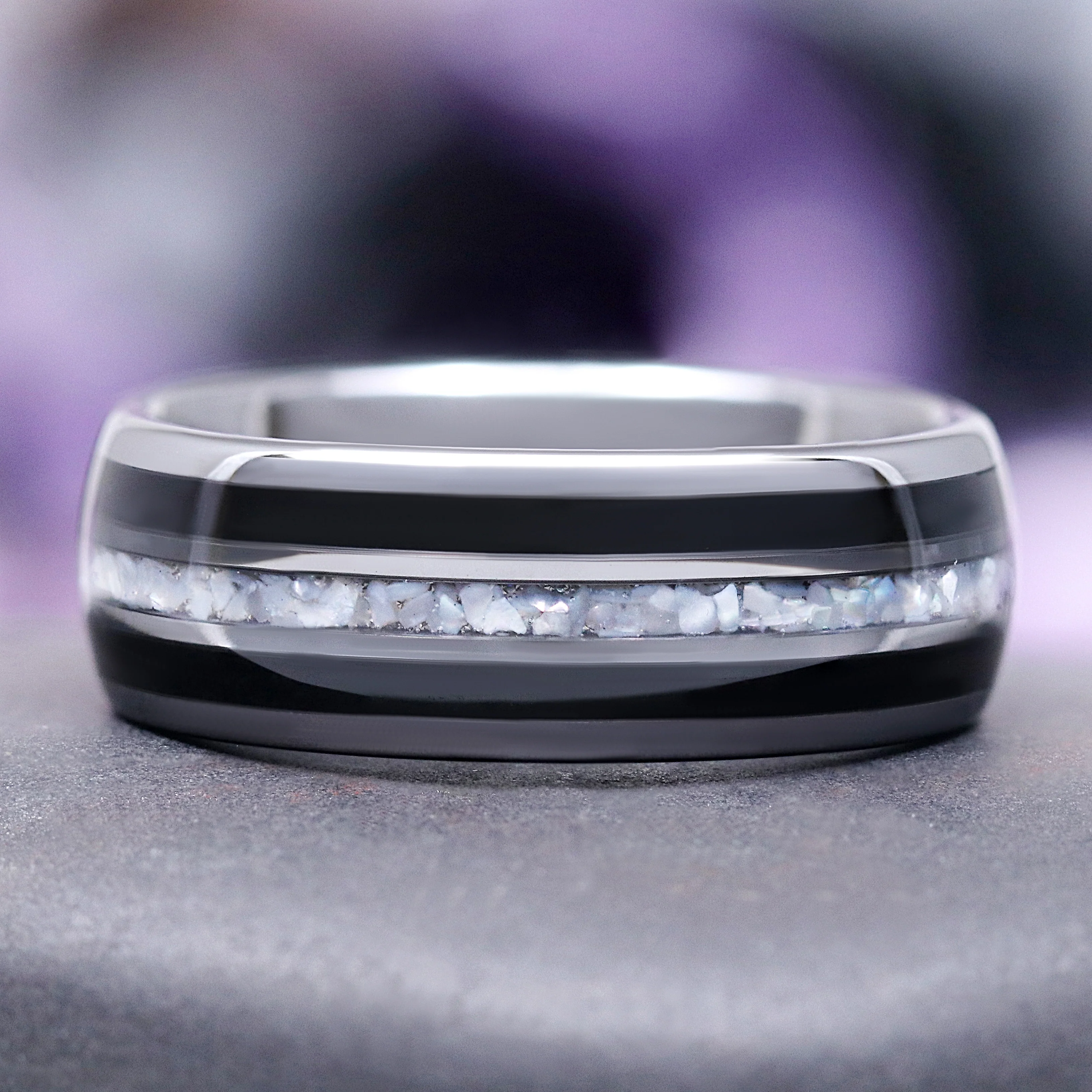 Briar Black Onyx & Pearl Couples Ring Set - Image 2