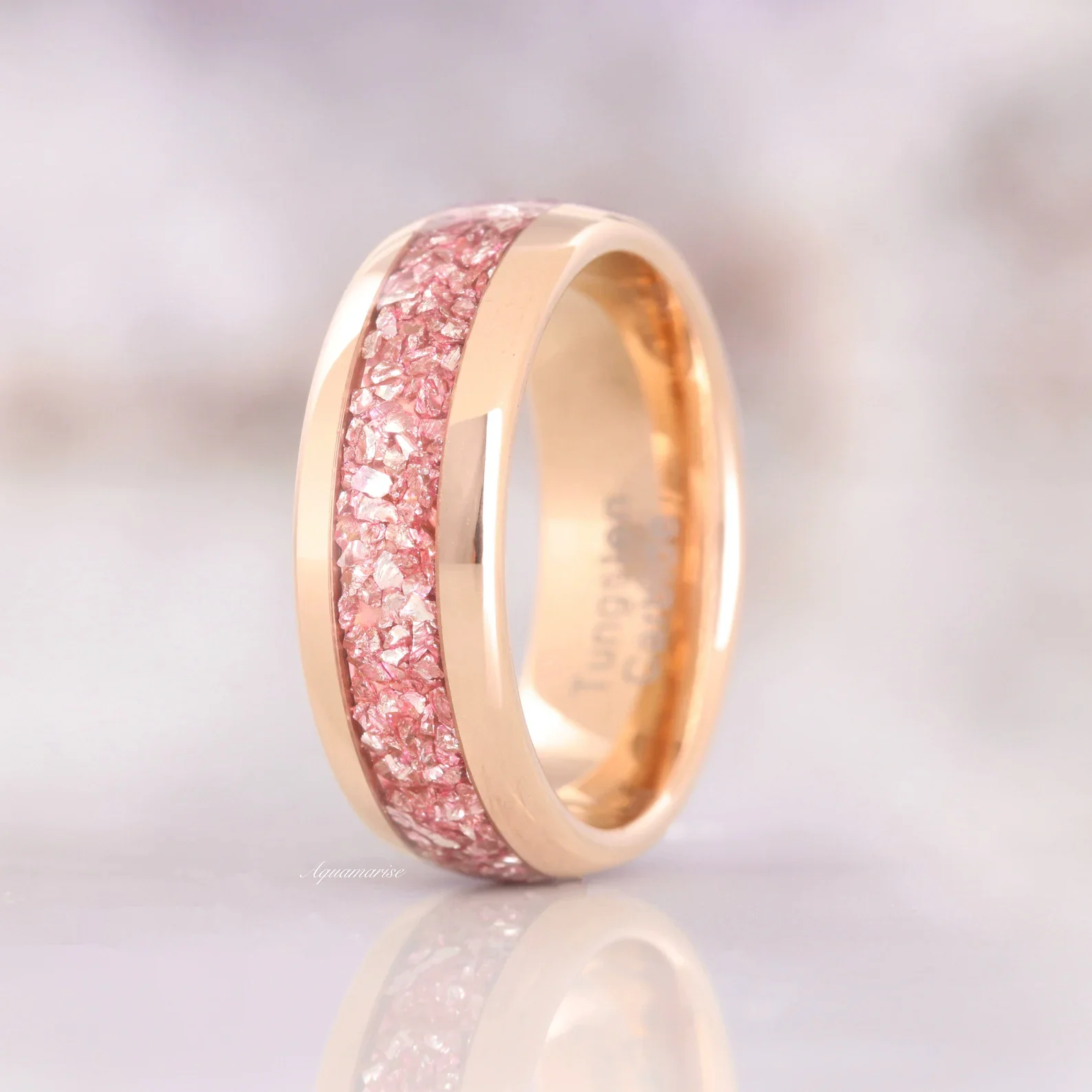 Celtic Hexagon Morganite Couples Ring Set - Image 8