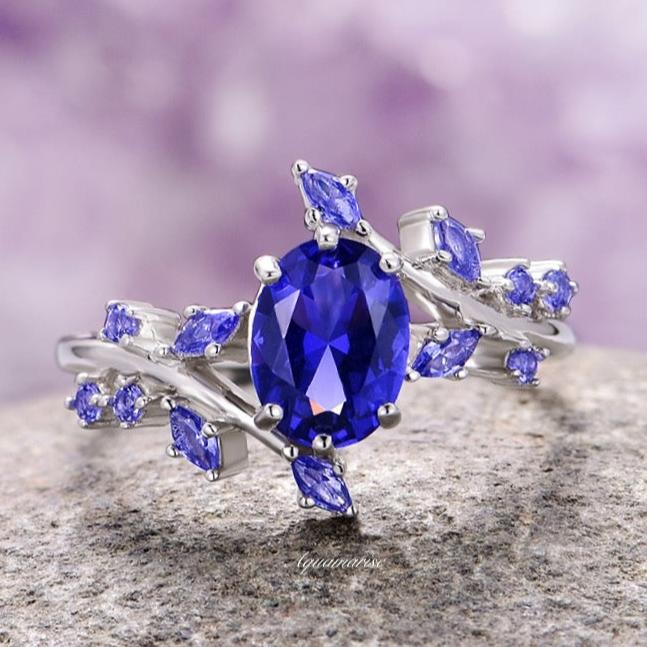 Galaxy Orion Nebula™ & Sapphire Couples Ring Set - Image 7