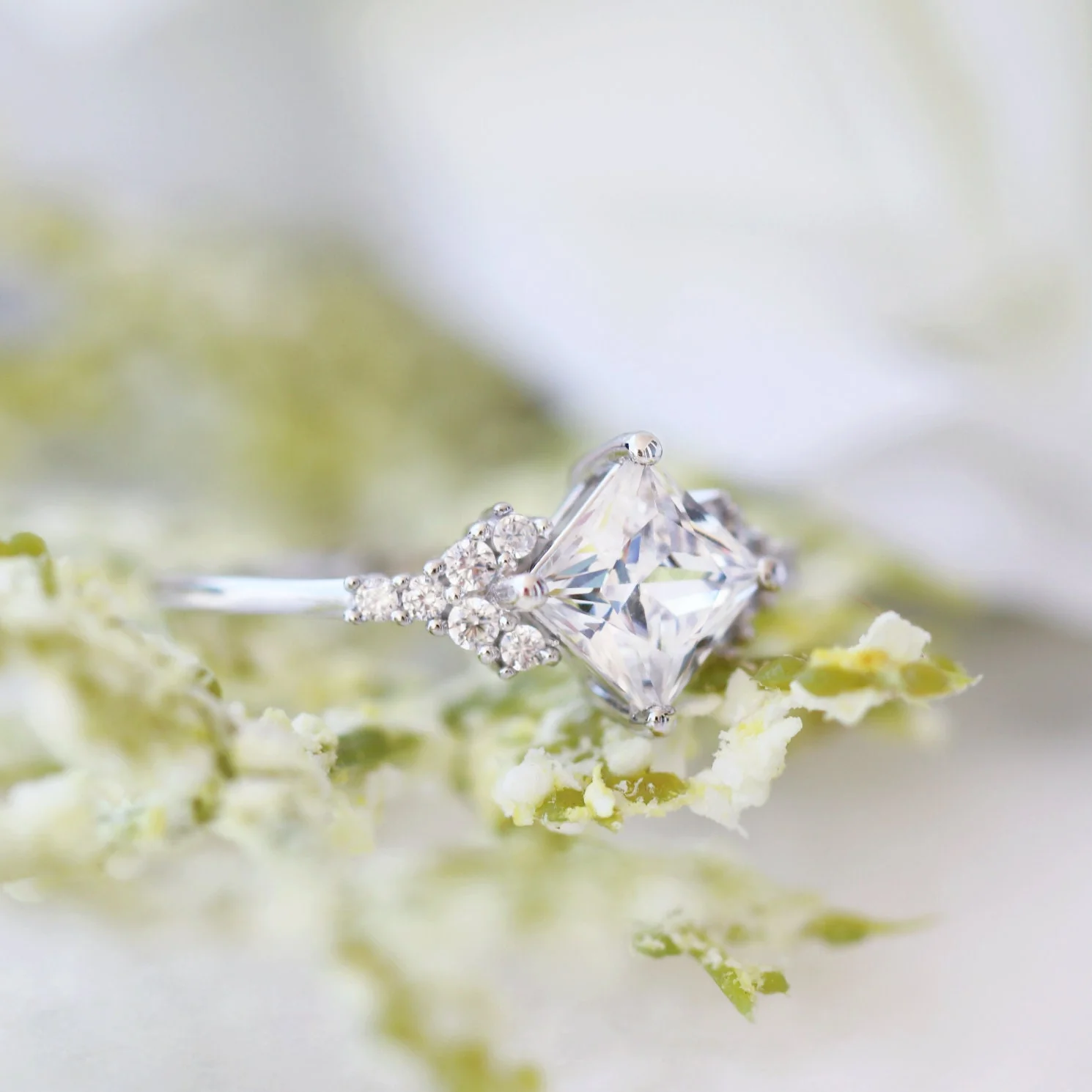 Ellie Lab-Grown Diamond Engagement Ring in 14K White Gold (IGI Certified) - Image 3
