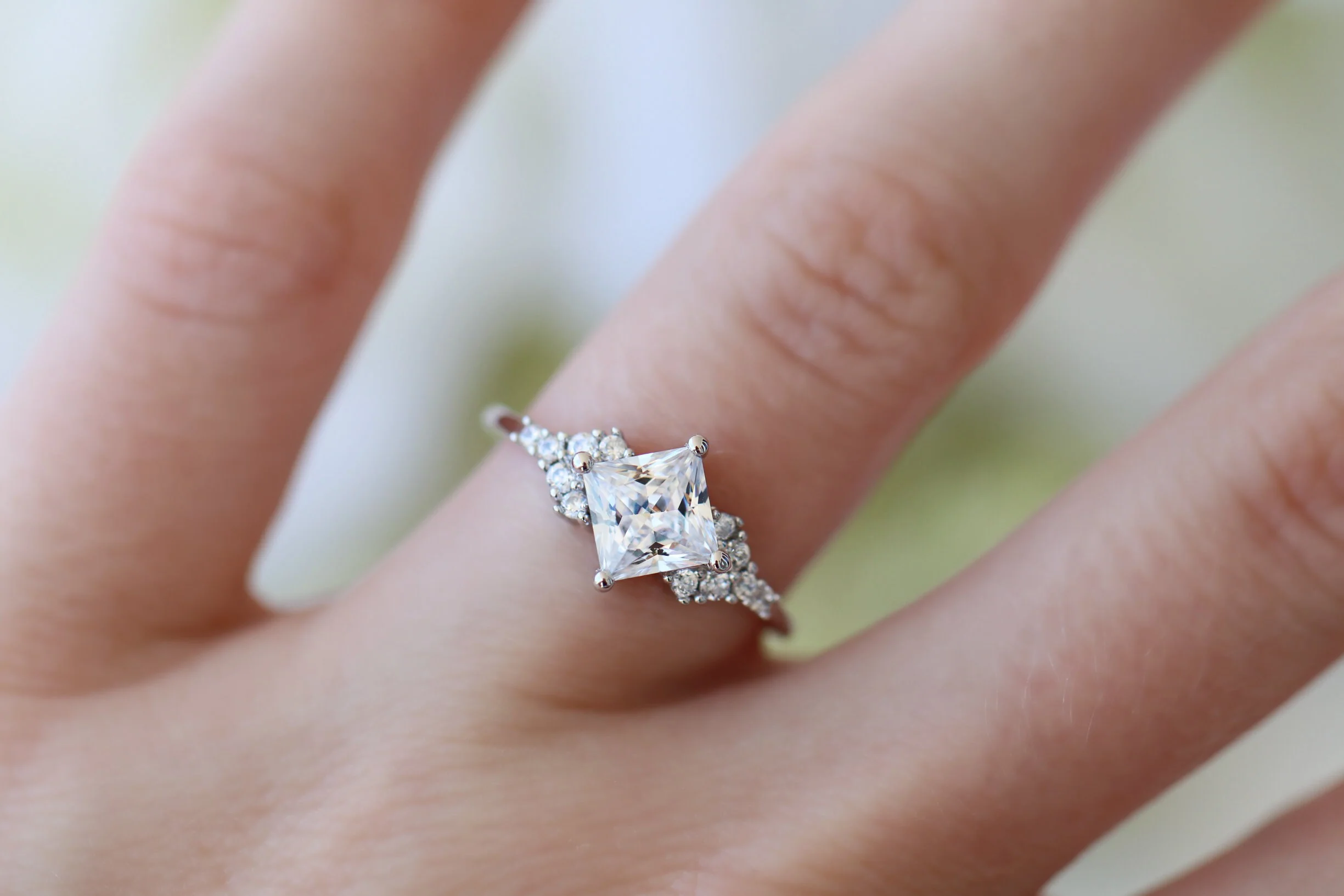 Ellie Lab-Grown Diamond Engagement Ring in 14K White Gold (IGI Certified) - Image 4