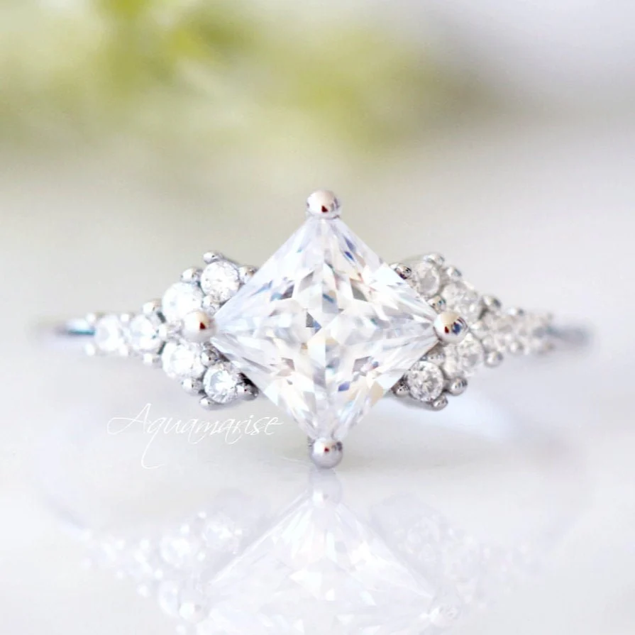 Ellie Lab-Grown Diamond Engagement Ring in 14K White Gold (IGI Certified) - Image 9