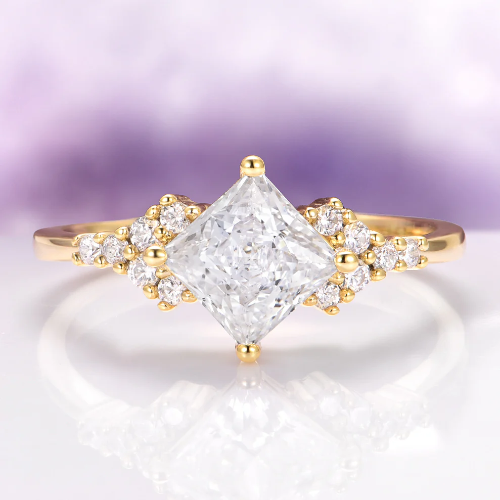 Ellie Lab-Grown Diamond Engagement Ring in Solid 14K Yellow Gold (IGI Certified)