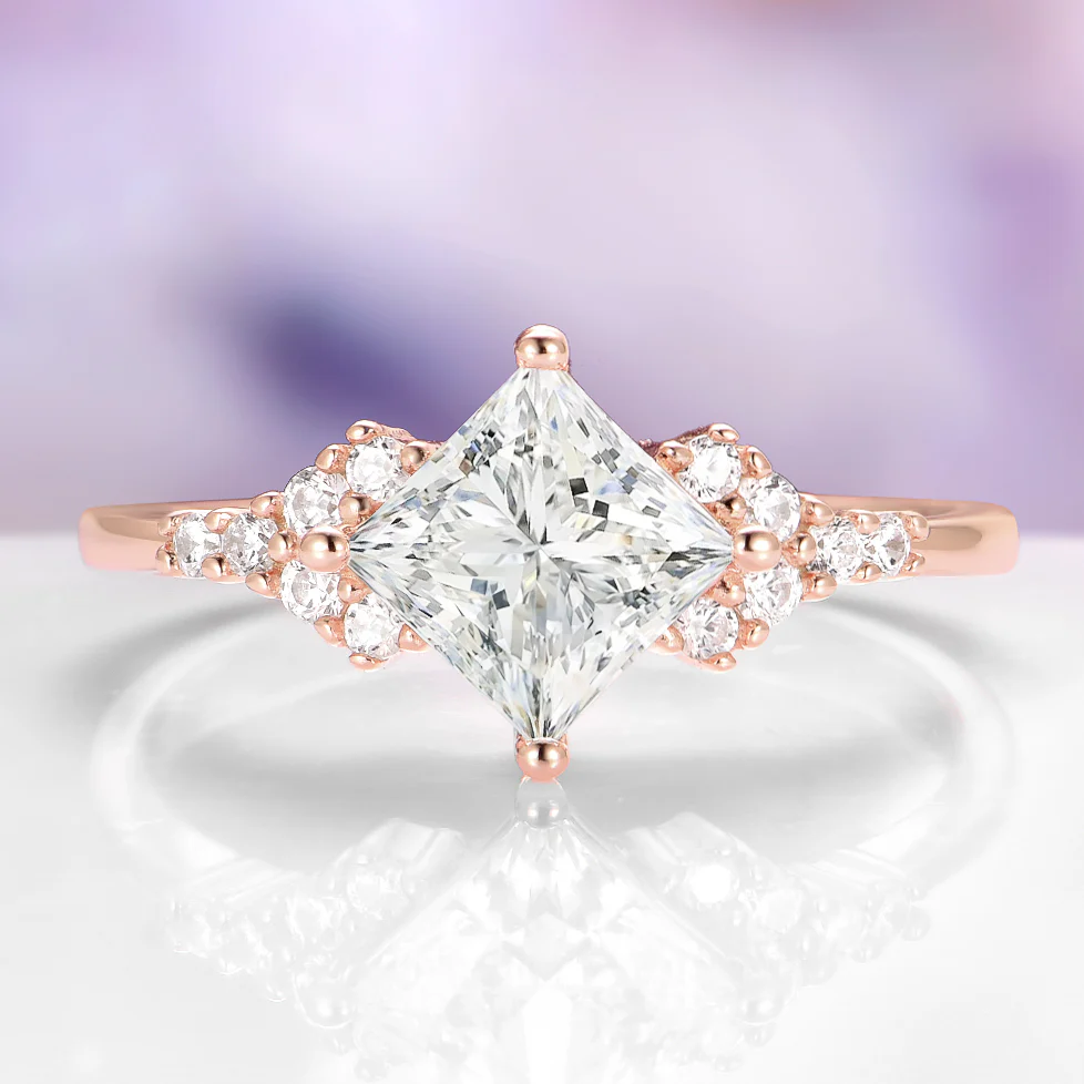 Ellie Lab-Grown Diamond Engagement Ring in Solid 14K Rose Gold (IGI Certified)