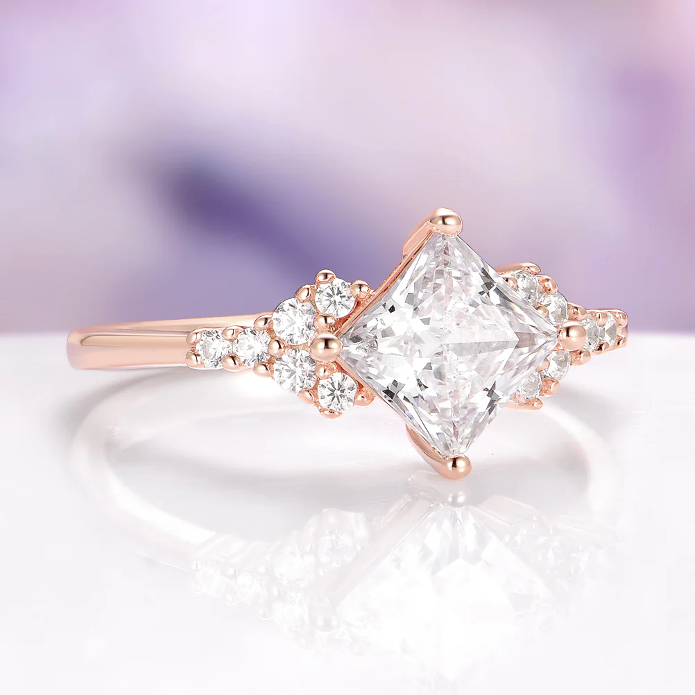 Ellie Lab-Grown Diamond Engagement Ring in Solid 14K Rose Gold (IGI Certified) - Image 2