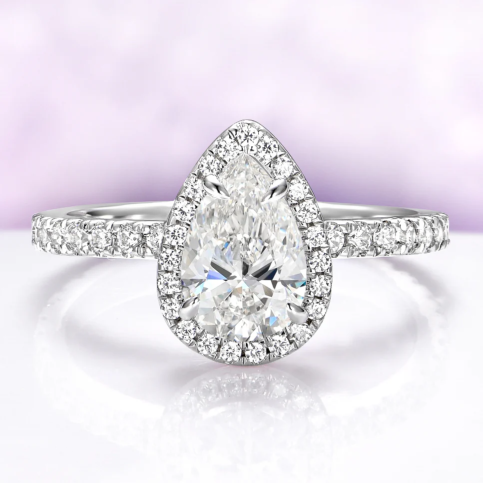 Elodie Lab-Grown Diamond Engagement Ring in 14K White Gold (IGI Certified)