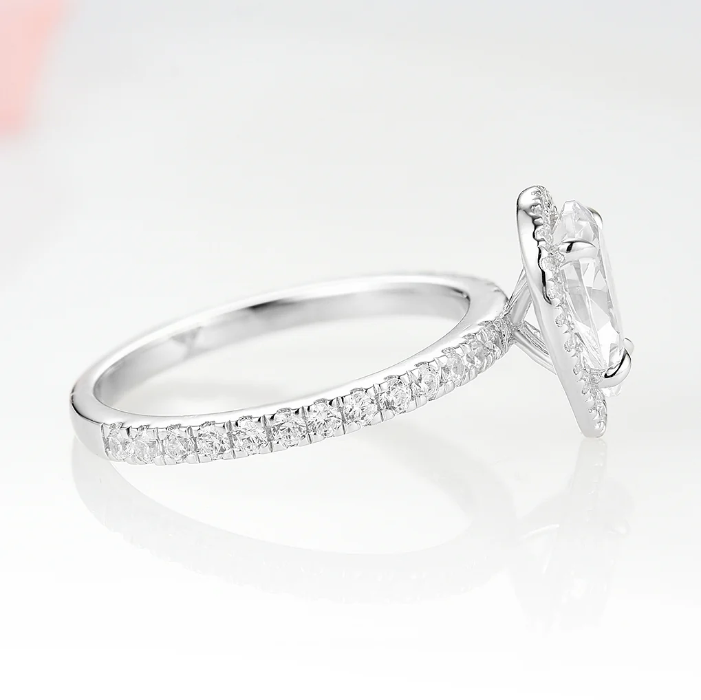 Elodie Lab-Grown Diamond Engagement Ring in 14K White Gold (IGI Certified) - Image 4