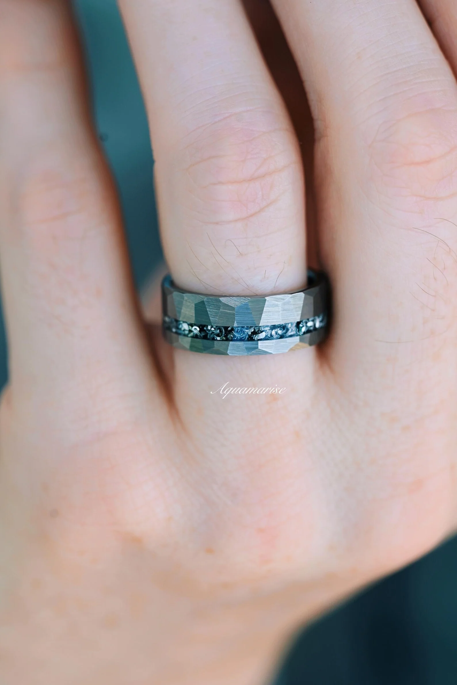 Skye Kite® Galaxy Salt & Pepper (Herkimer Diamond) and Meteorite Couples Ring Set - Image 11