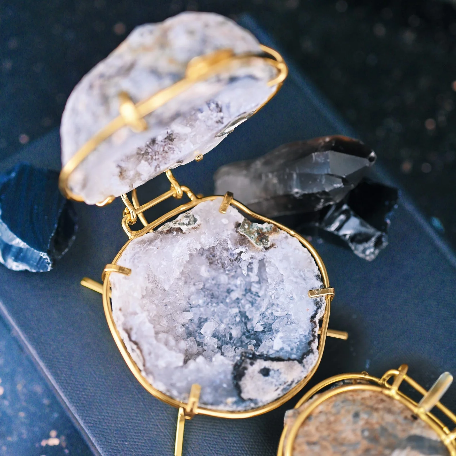 Geode Ring Box - Crystal Engagement Ring Holder for Proposal or Keepsake - Image 3