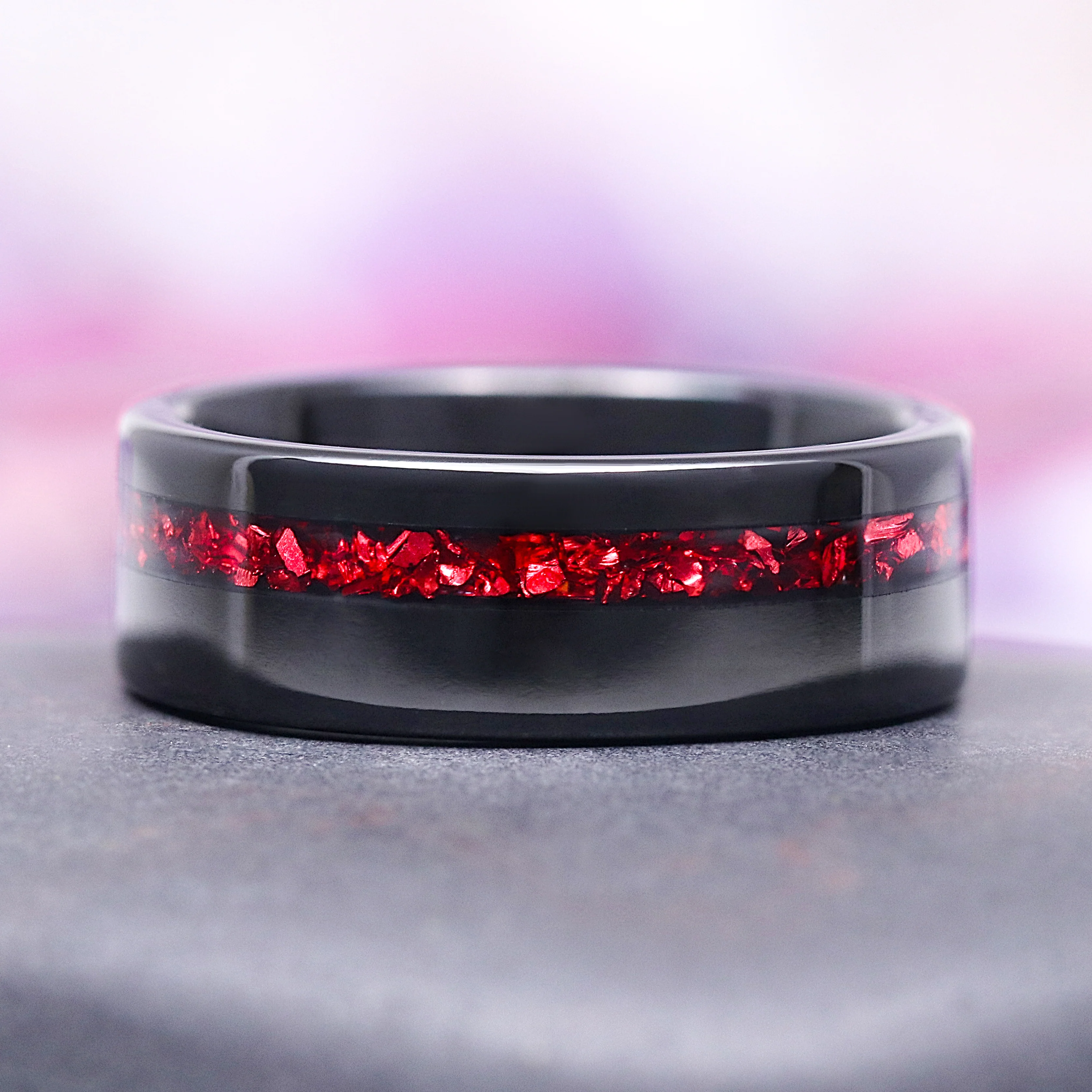 Briar Natural Red Garnet Couples Ring Set - Image 2