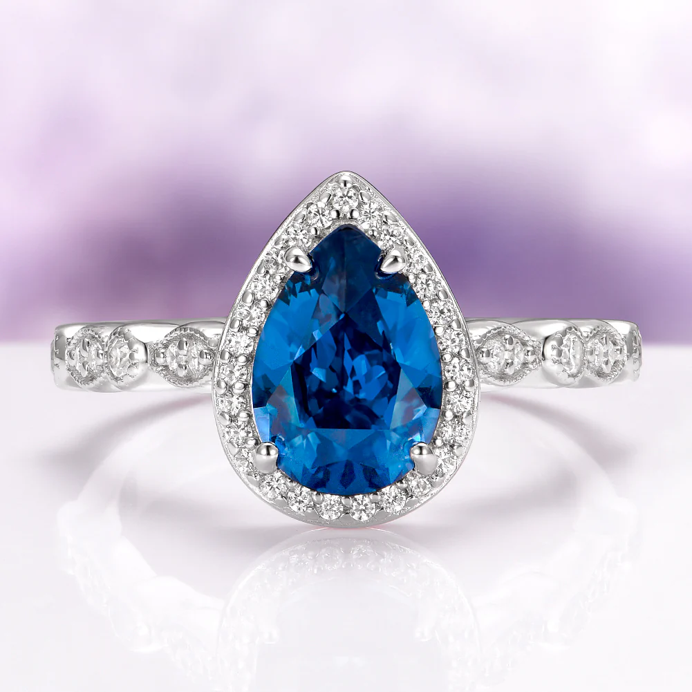 Natural London Blue Topaz Ring in Sterling Silver