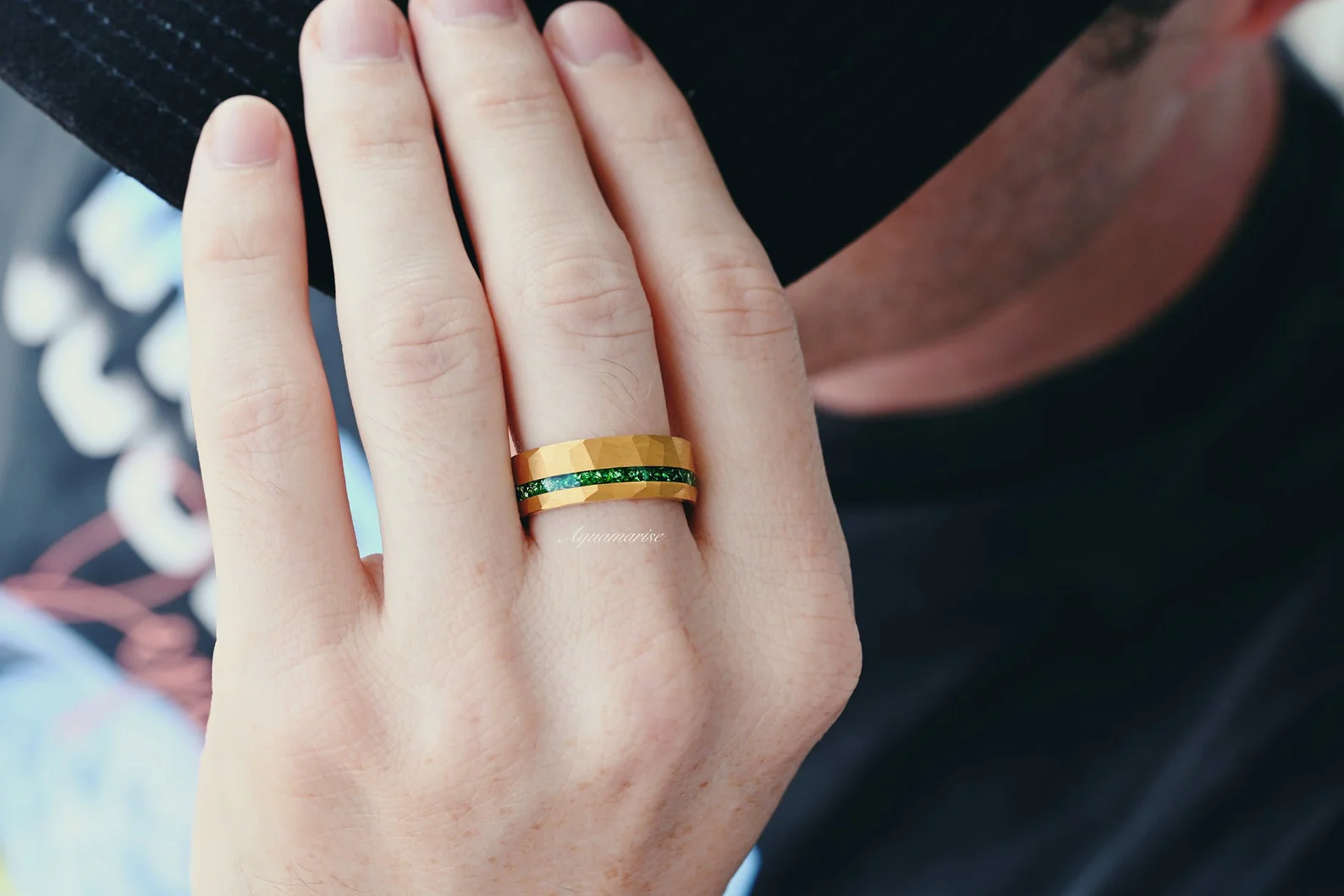 Maeve Emerald Couples Ring Set - Image 5