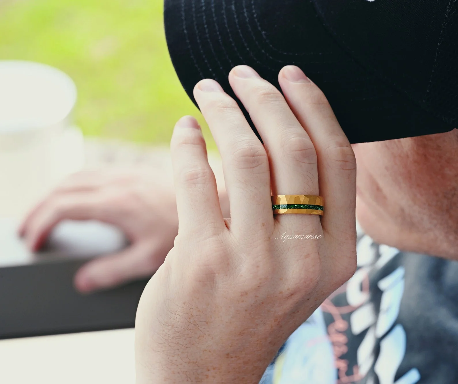 Maeve Emerald Couples Ring Set - Image 6