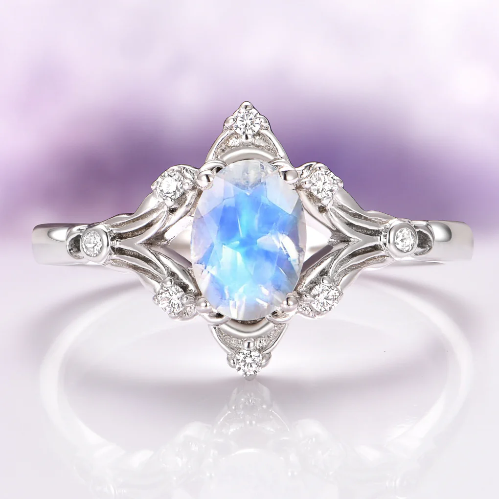 Maeve Moonstone Couples Ring Set - Image 2