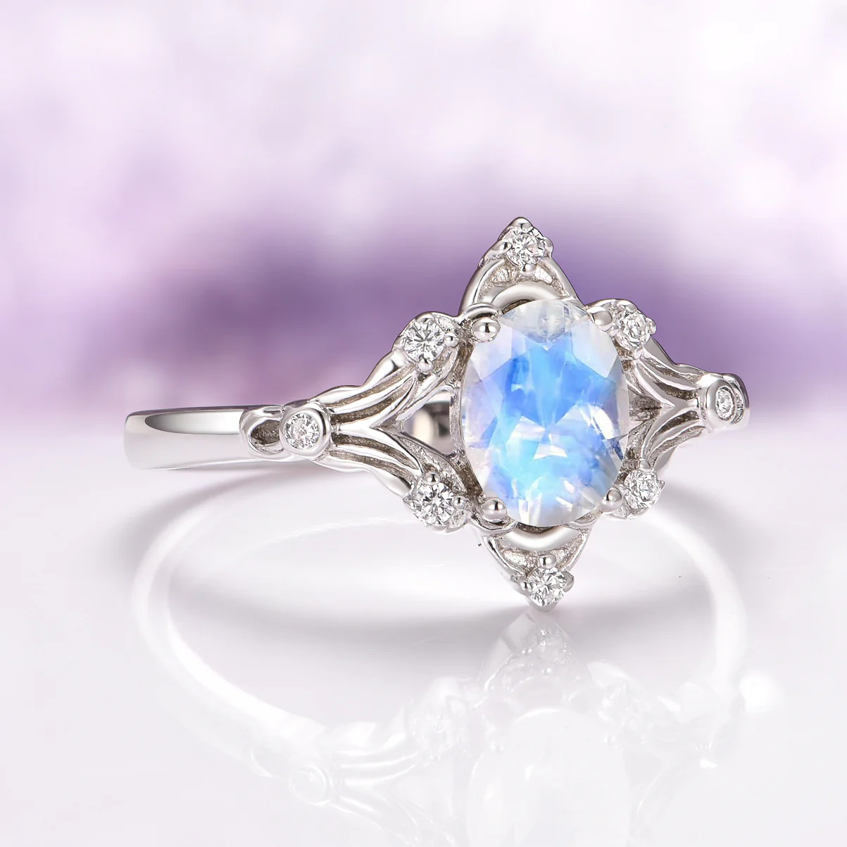 Maeve Moonstone Couples Ring Set - Image 4