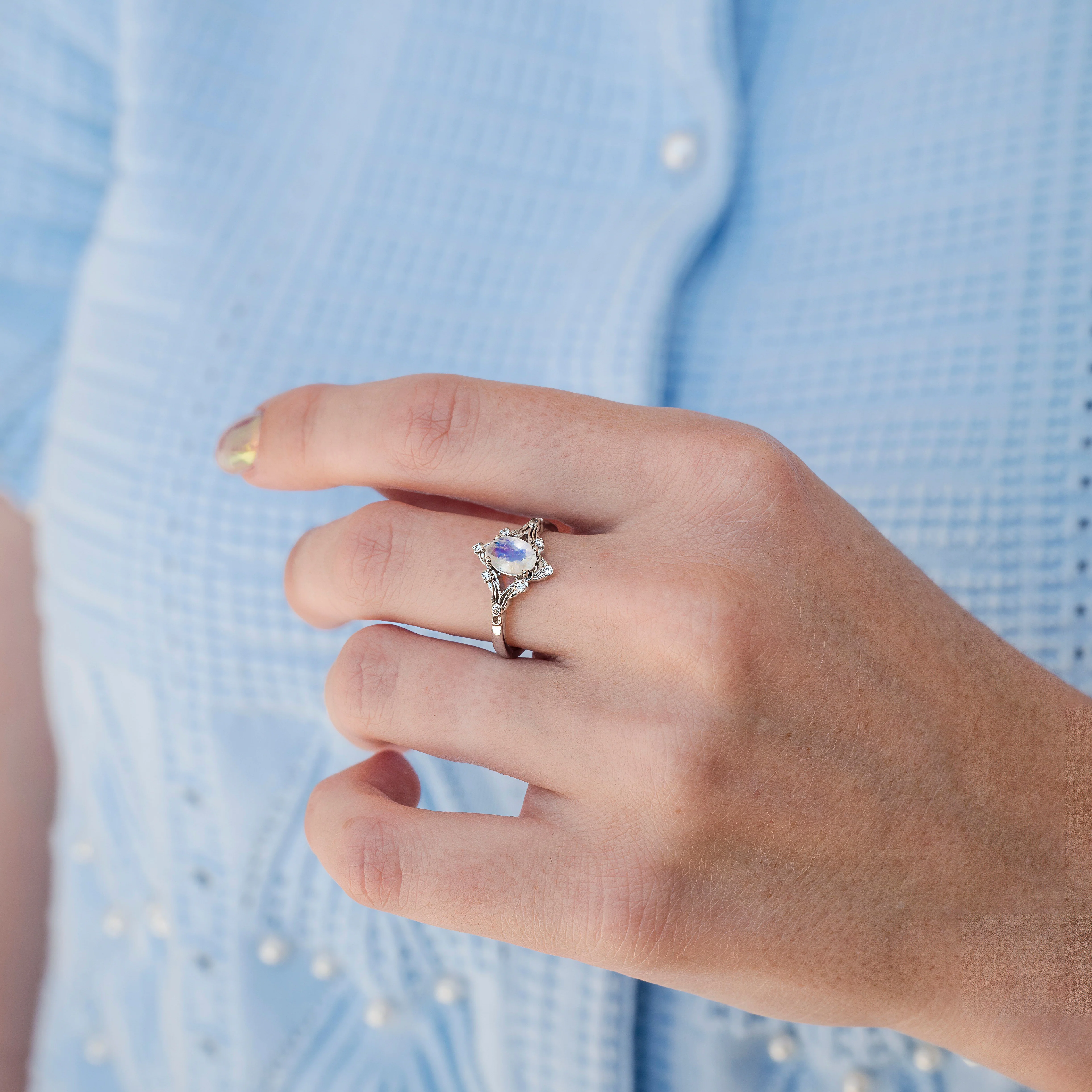 Maeve Moonstone Couples Ring Set - Image 5