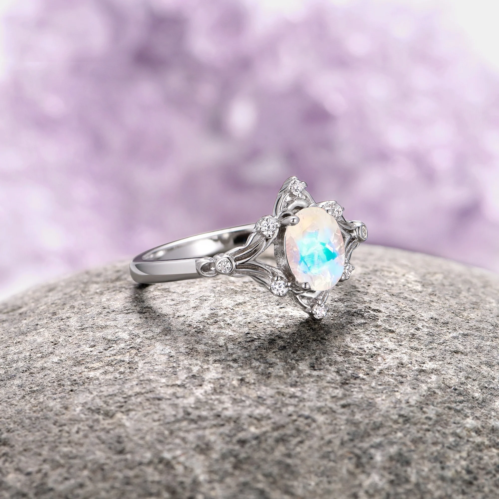 Maeve Moonstone Couples Ring Set - Image 6