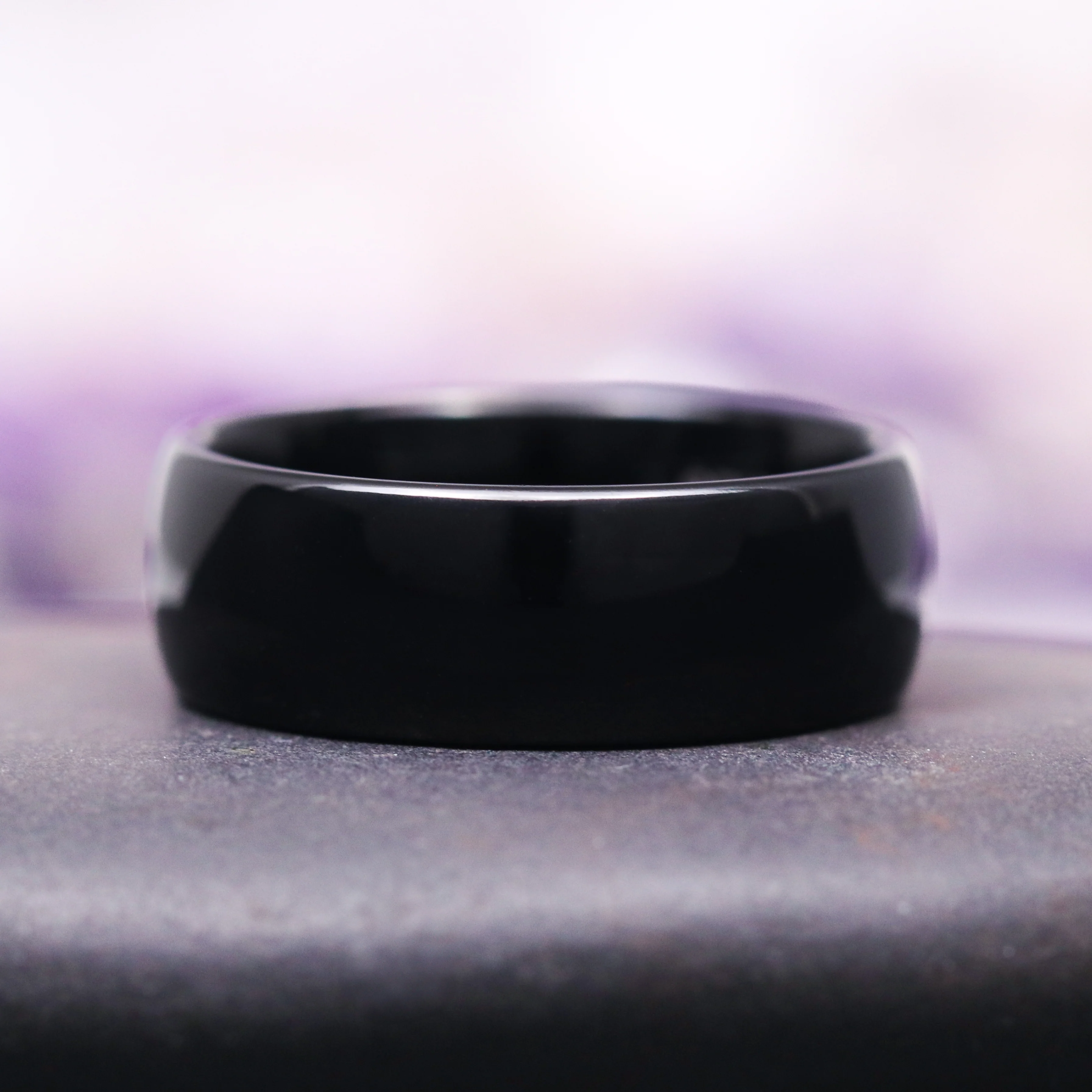 Minimalist Black Tungsten Couples Ring Set - Image 2