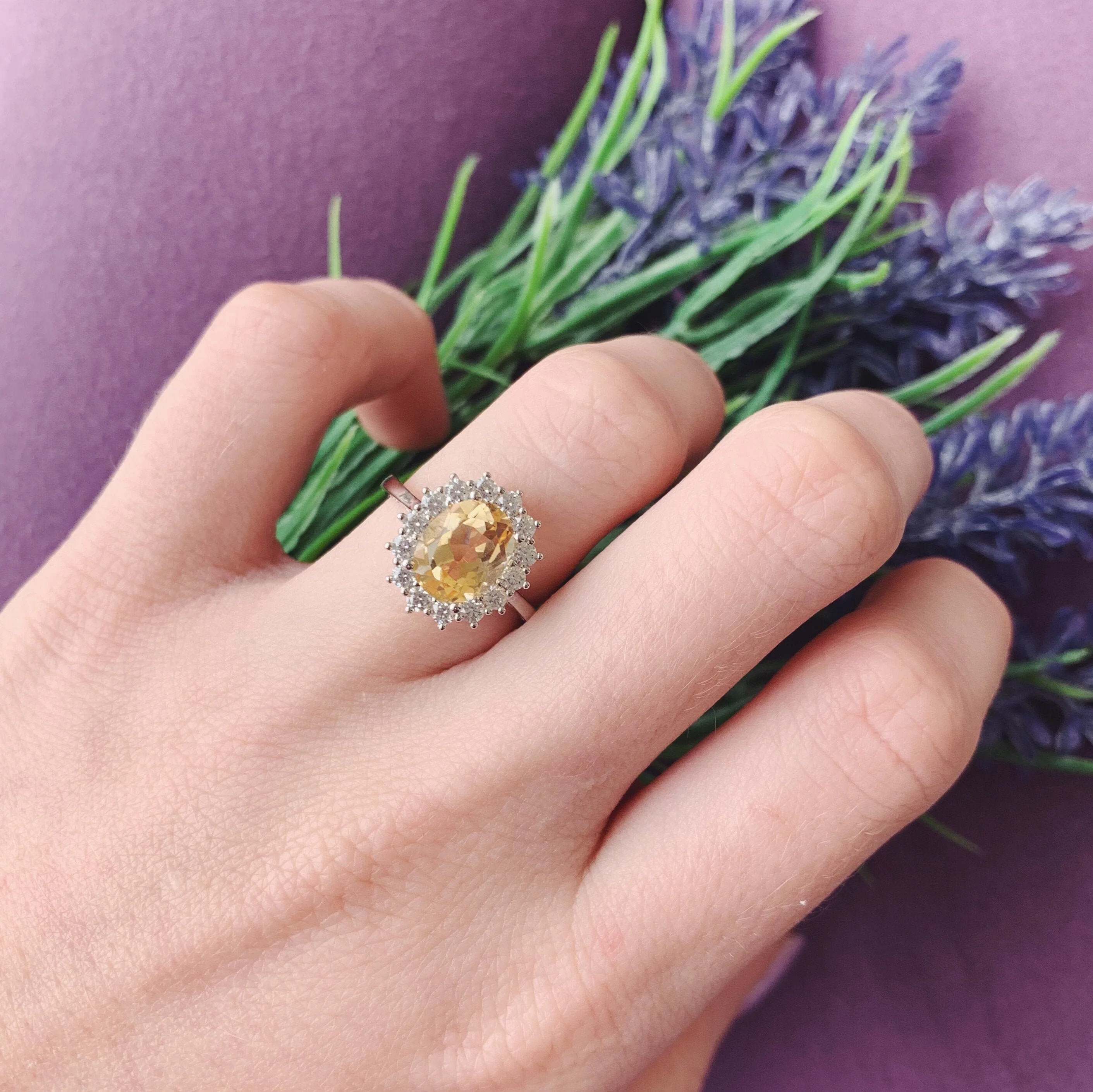 Diana Natural Citrine Ring in Sterling Silver - Image 2