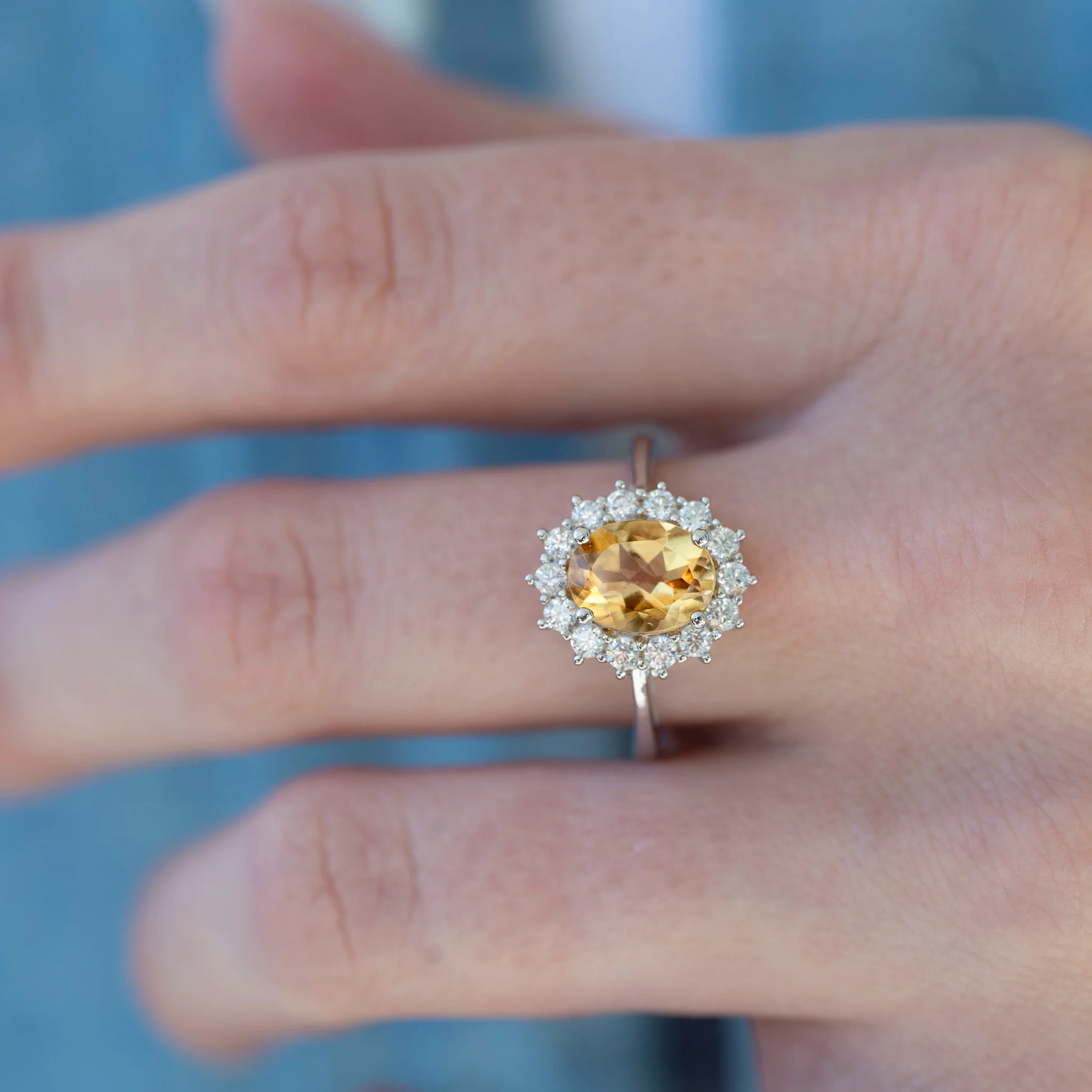 Diana Natural Citrine Ring in Sterling Silver - Image 3