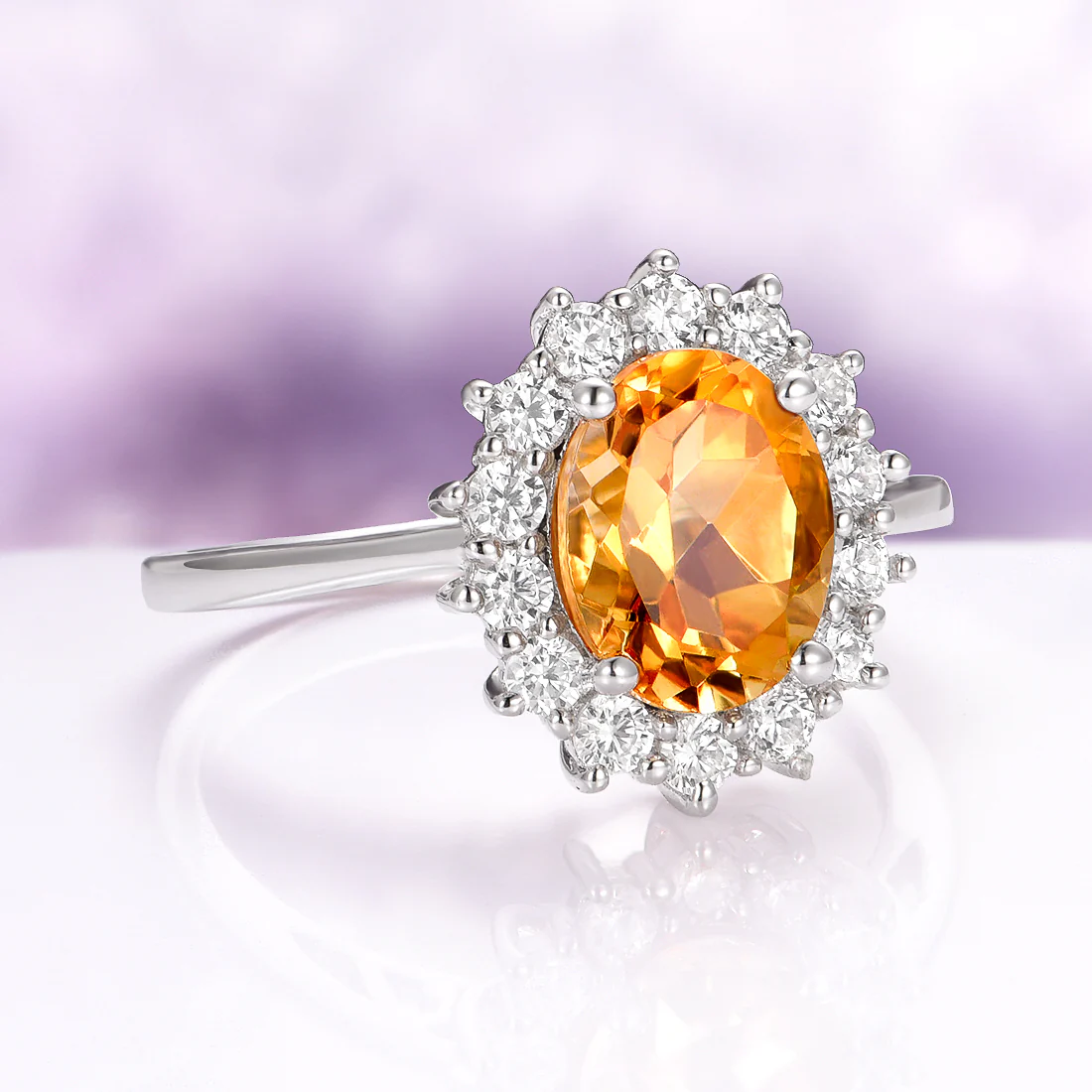 Diana Natural Citrine Ring in Sterling Silver - Image 5