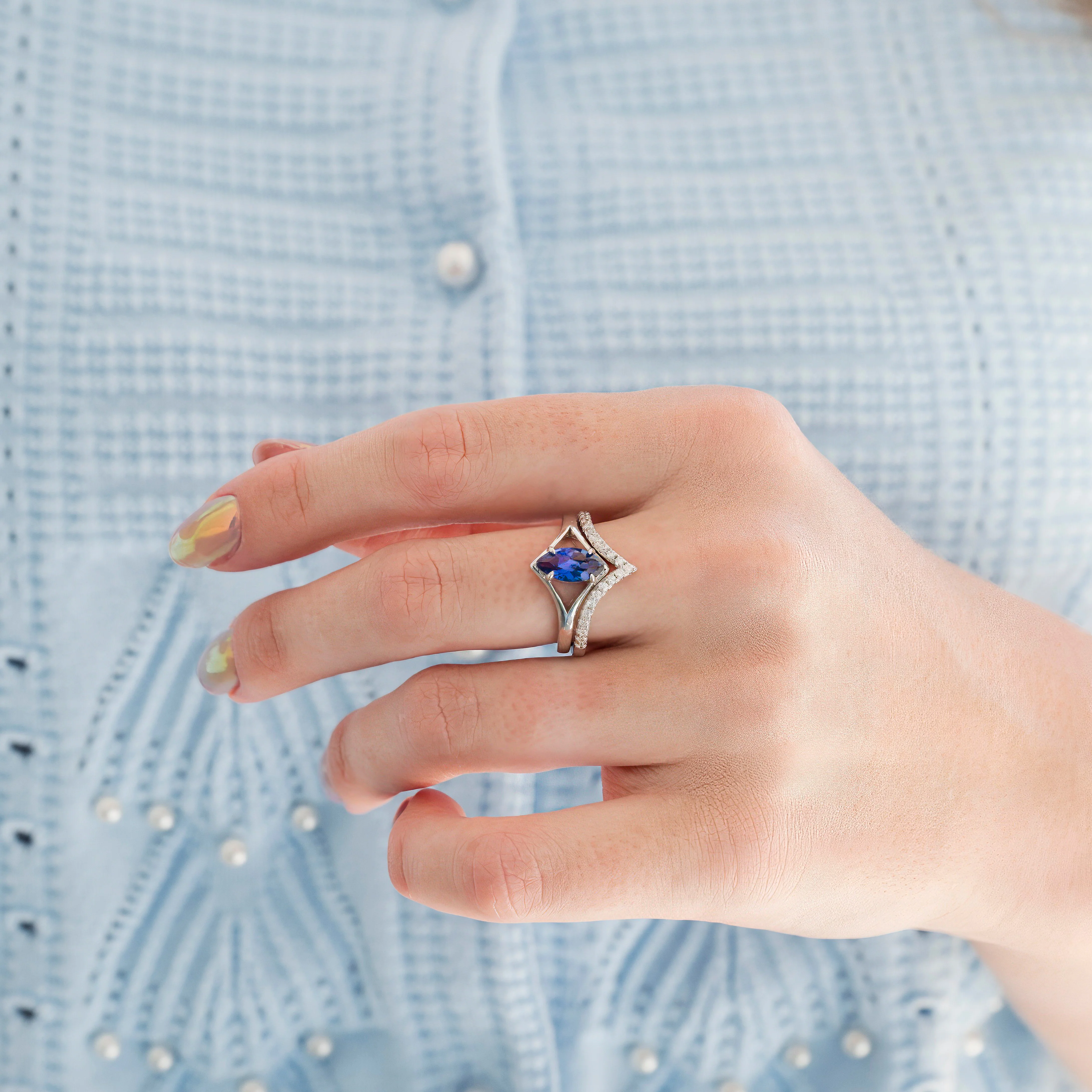 Orion Nebula™ & Tanzanite Couples Ring Set - Image 5