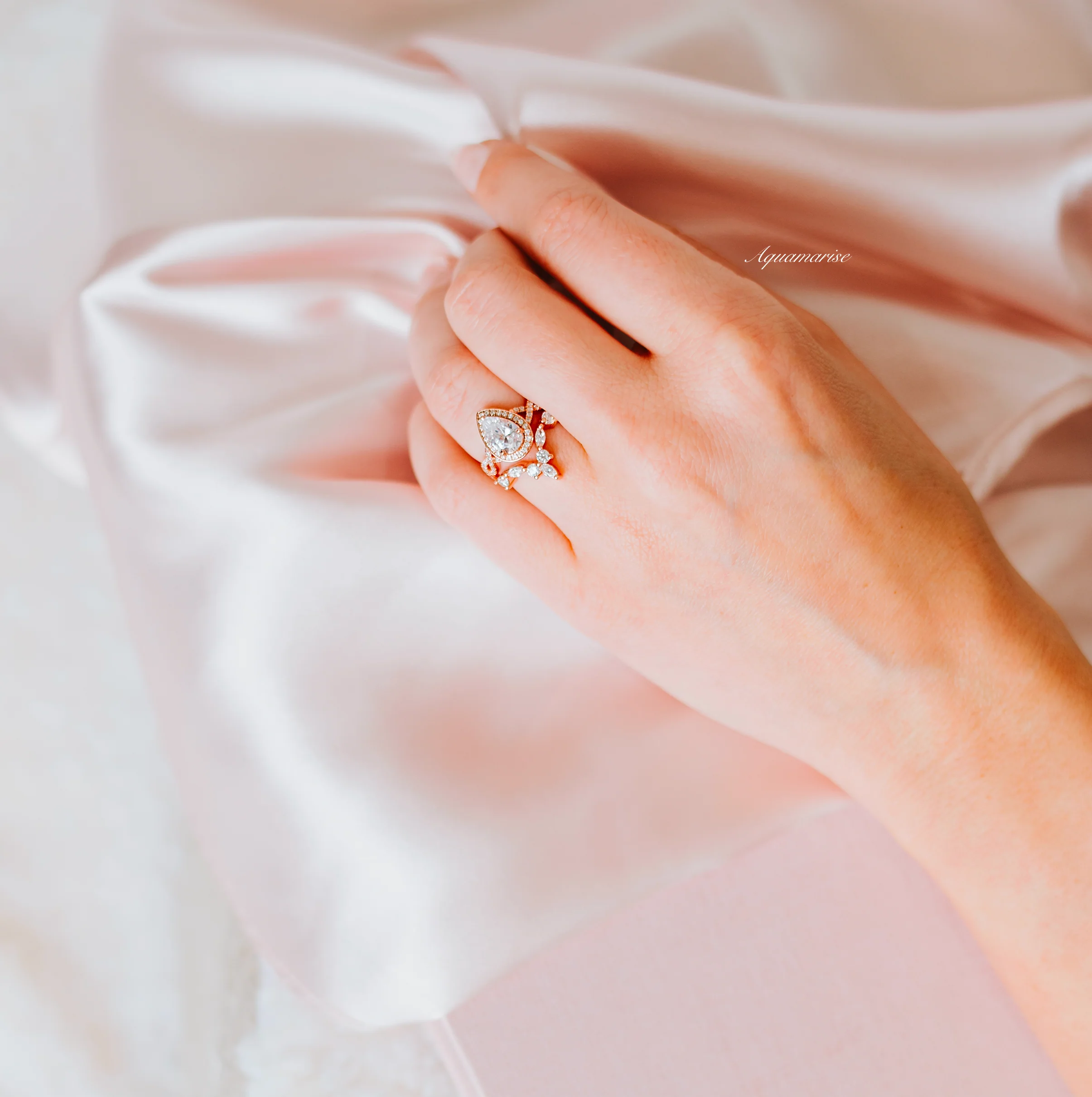 Nouveau Lab-Grown Diamond Engagement Ring- 14K Solid Rose Gold (IGI Certified) - Image 6