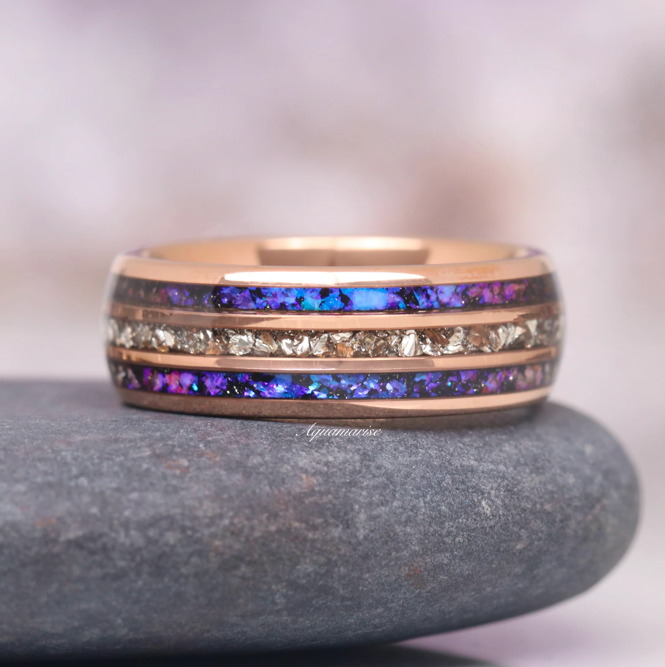 Orion Nebula™ & Crushed Diamond Couples Ring Set - Image 3