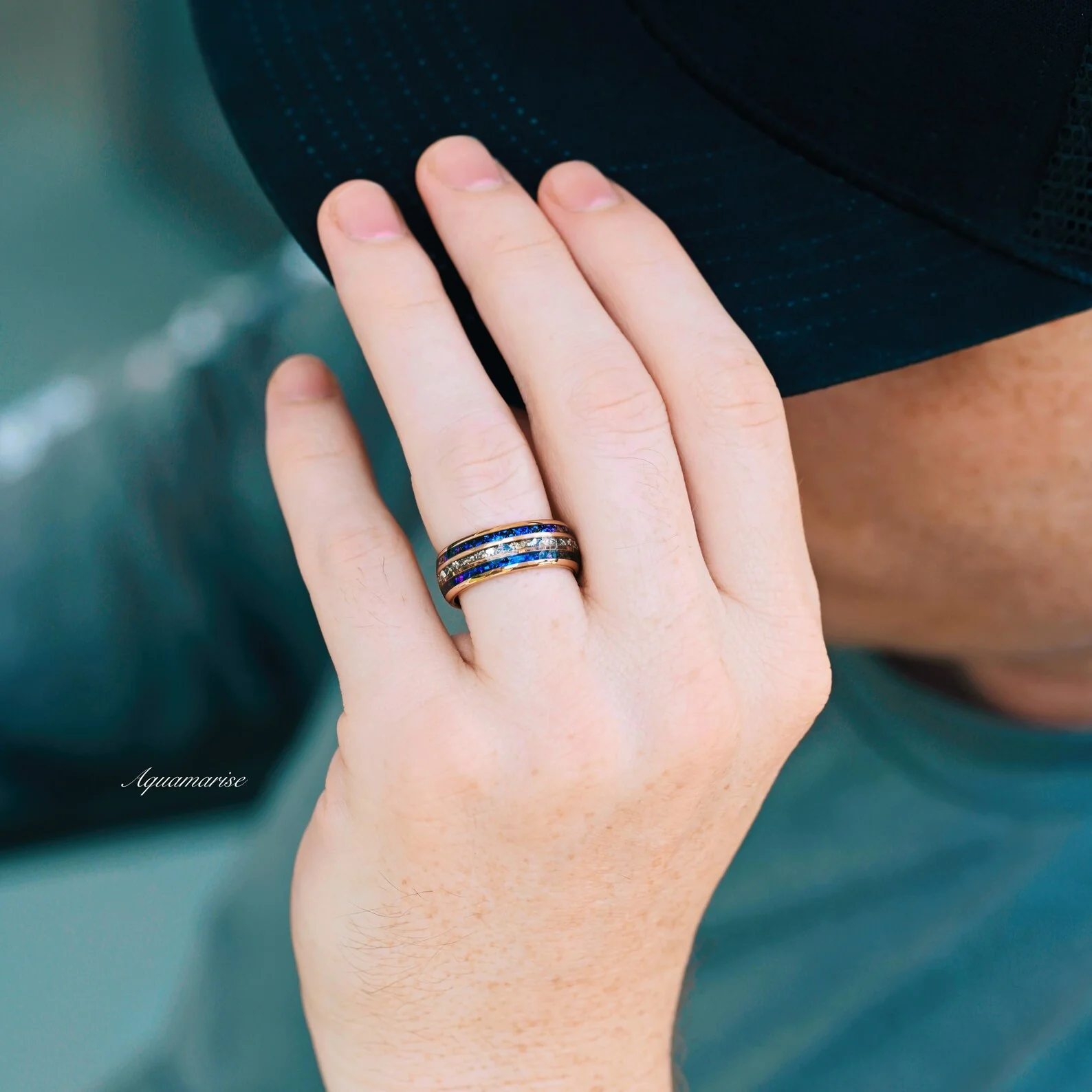 Orion Nebula™ & Crushed Diamond Couples Ring Set - Image 5