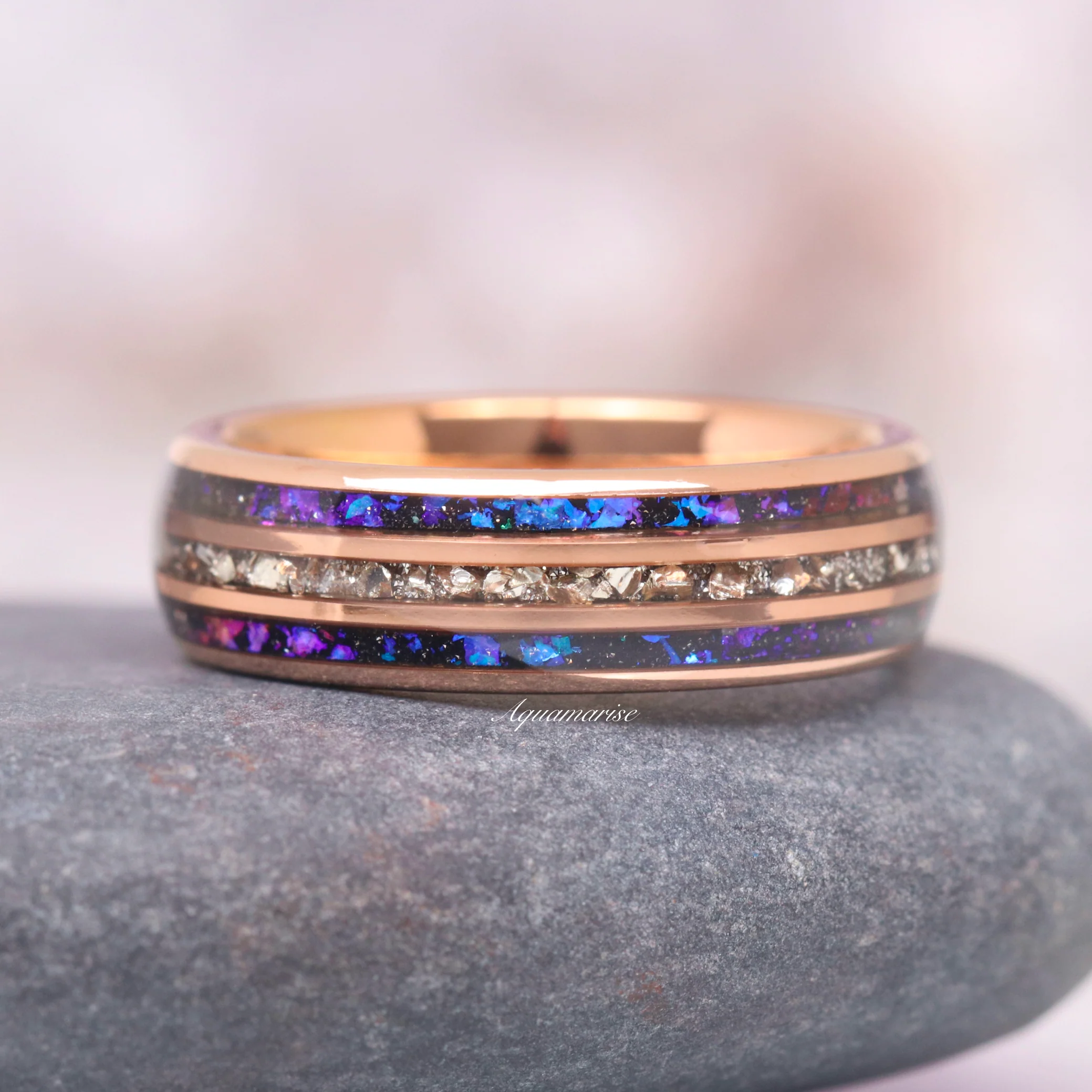 Orion Nebula™ & Crushed Diamond Couples Ring Set - Image 6