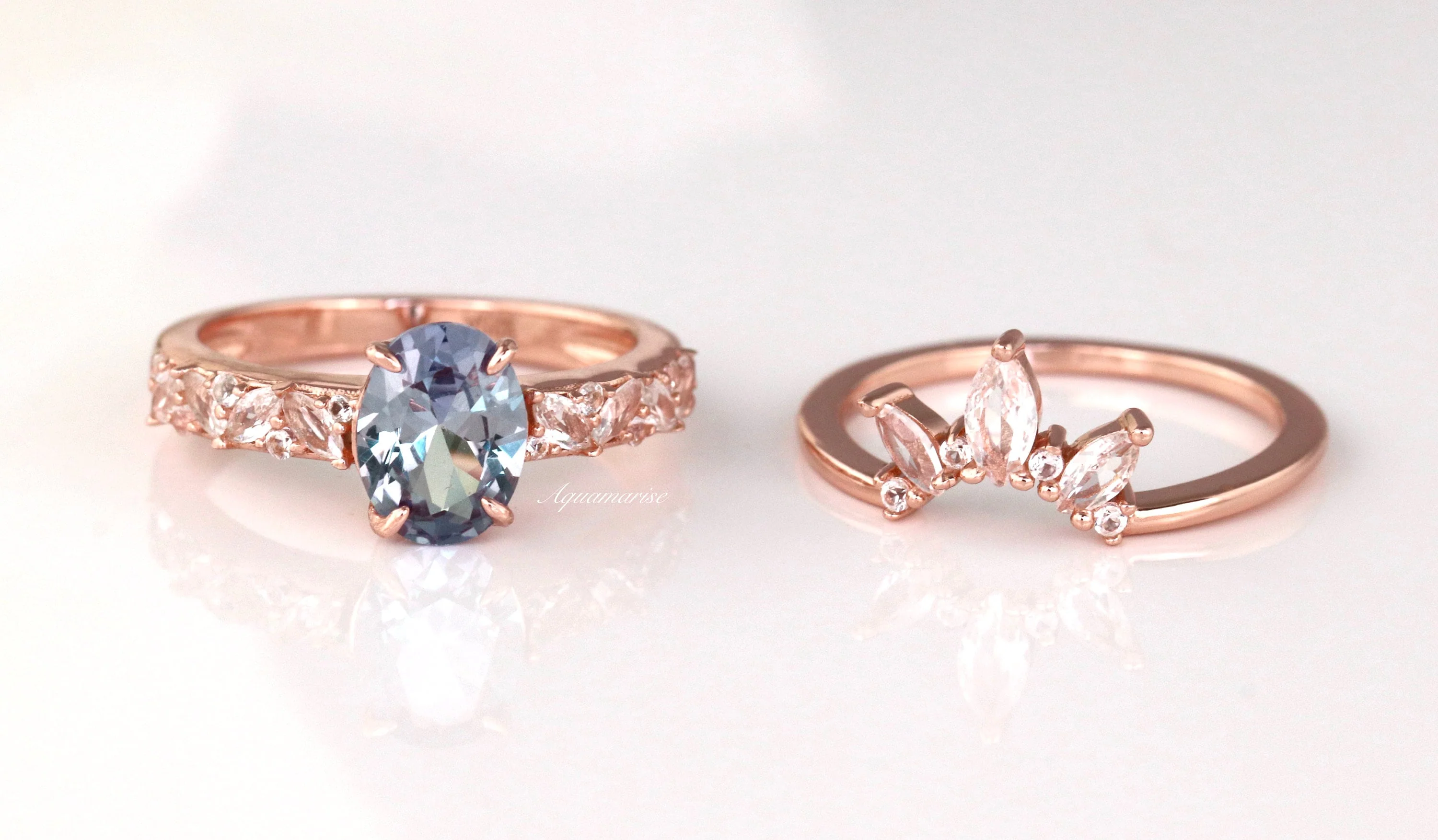 Tacori Alexandrite Ring- 14K Rose Gold Vermeil - Image 5