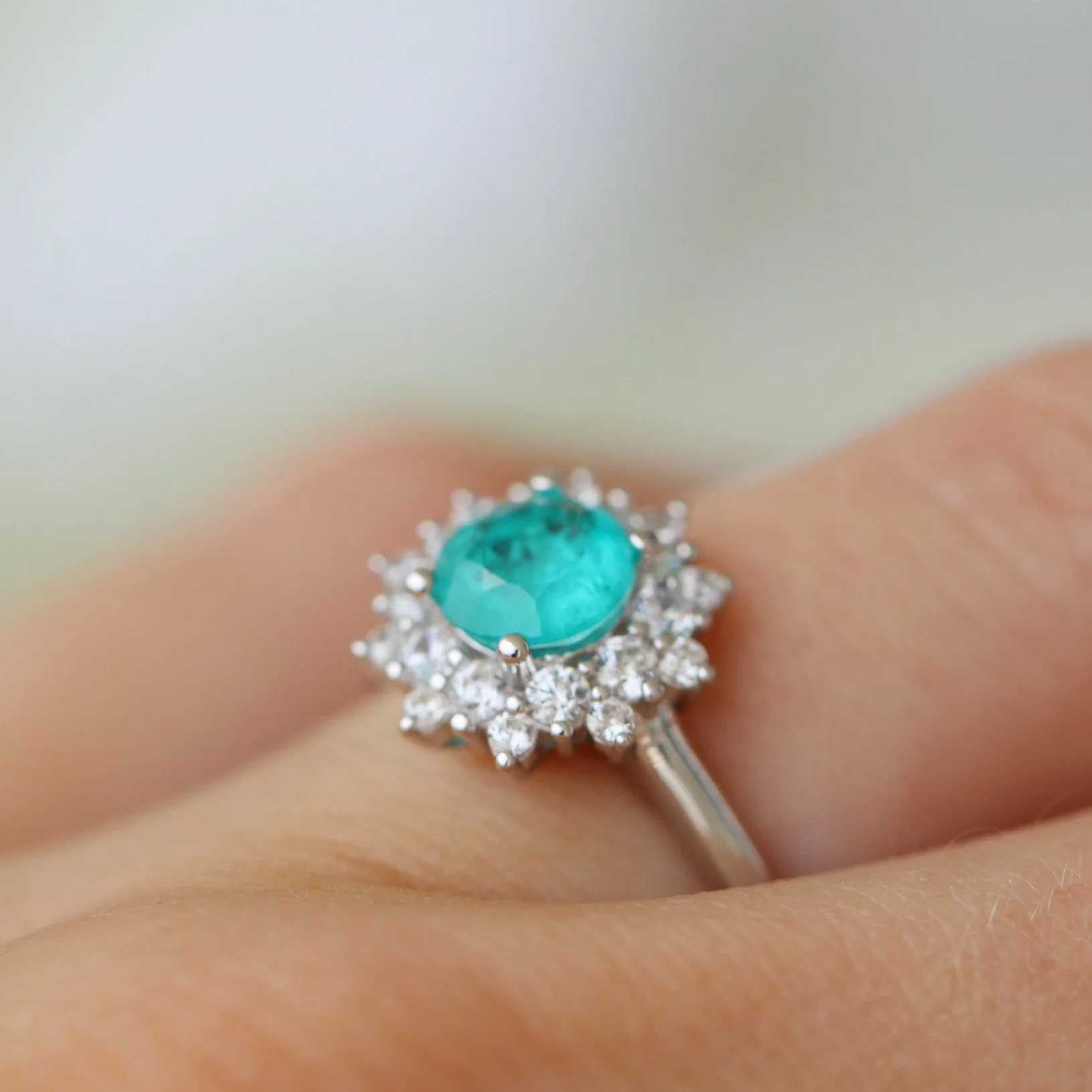 Avery Paraiba Tourmaline Ring in Sterling Silver - Image 2