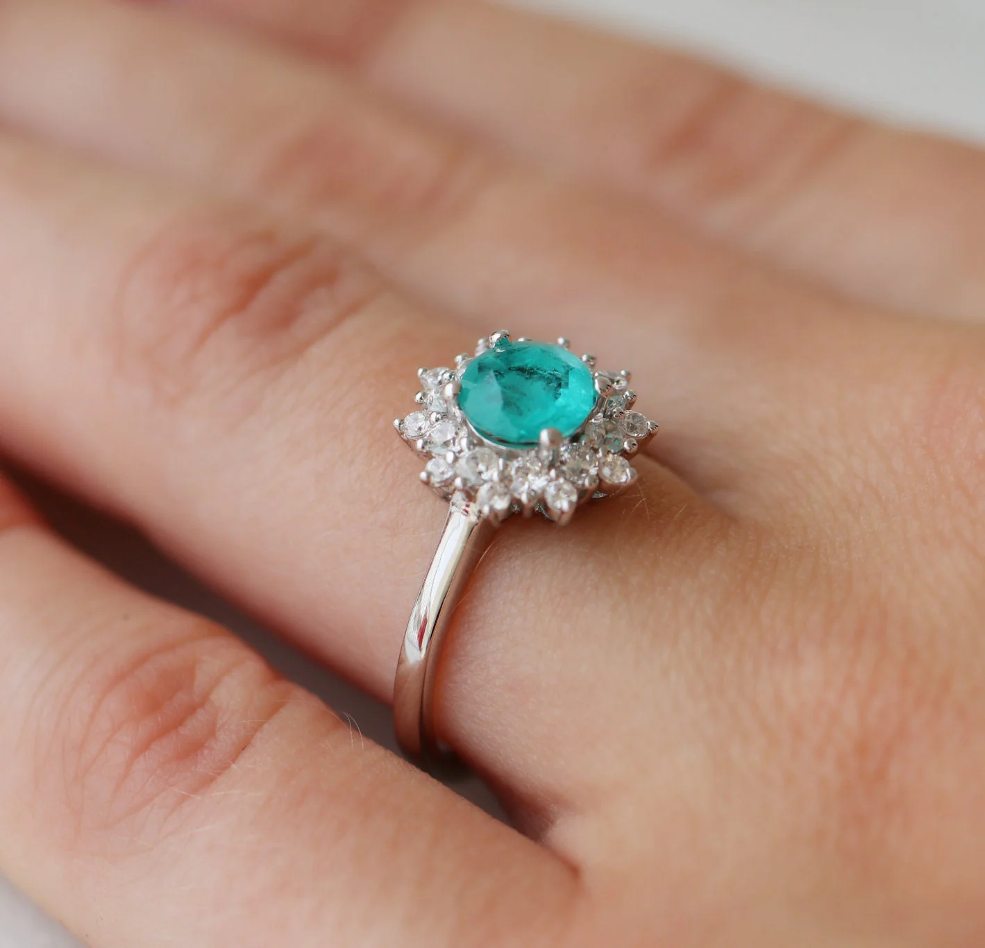 Avery Paraiba Tourmaline Ring in Sterling Silver - Image 3