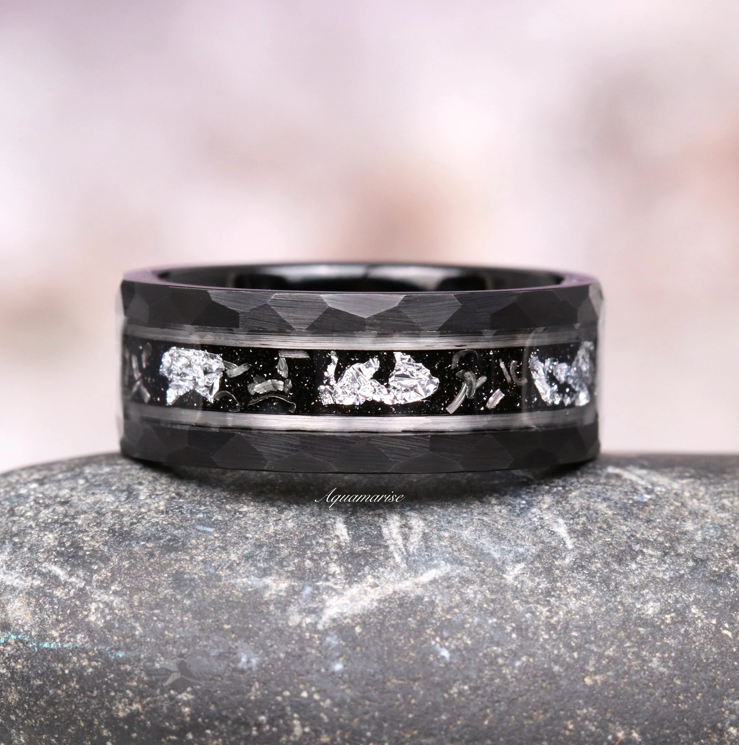 Rutilated Quartz & Meteorite Couples Ring Set - Image 3