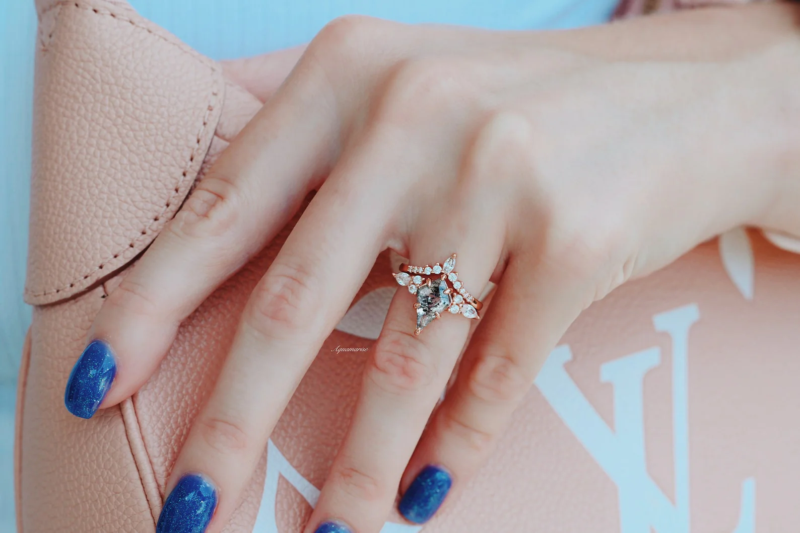 Skye Kite® Galaxy Herkimer Diamond & Meteorite Couples Ring Set - Image 10