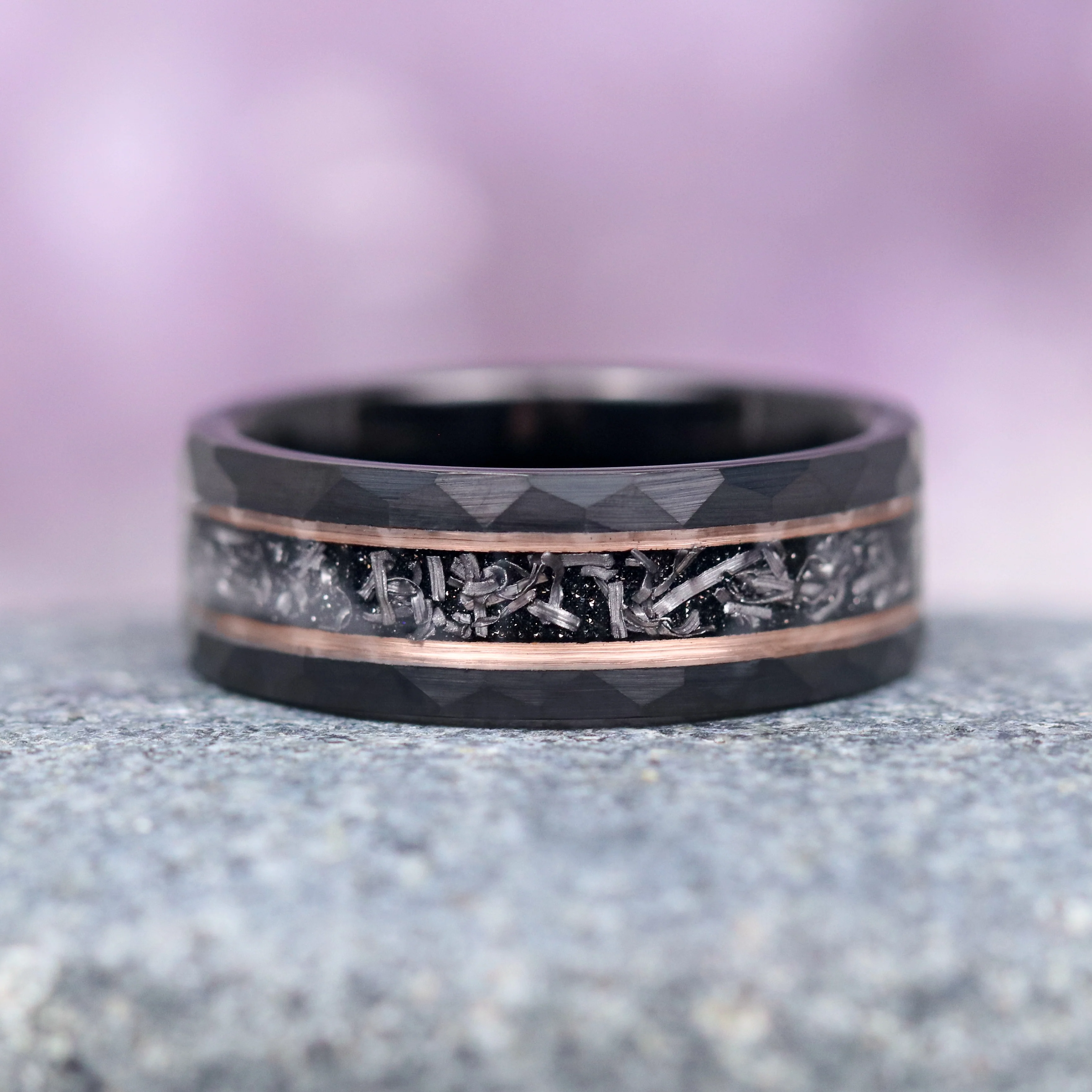 Skye Kite® Galaxy Salt & Pepper (Herkimer) Diamond & Meteorite Couples Ring Set - Image 7