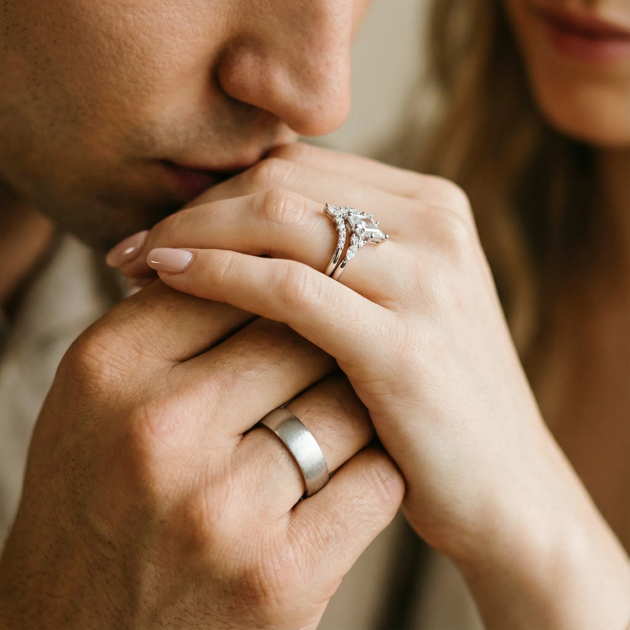 Skye Kite® Moissanite Engagement Ring Set in 14K White Gold - Image 3