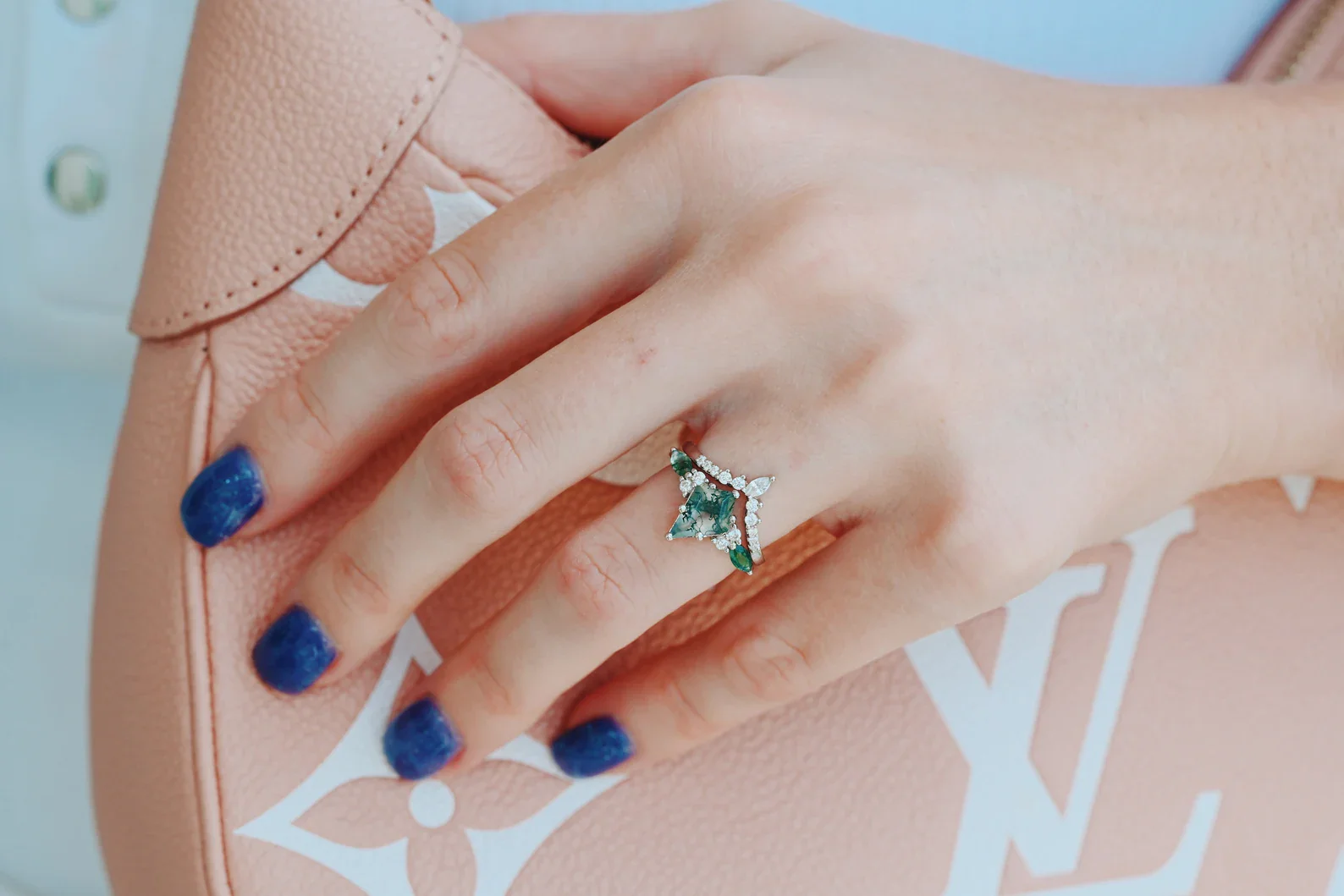 Skye Kite®  Moss Agate Couples Ring Set - Image 6
