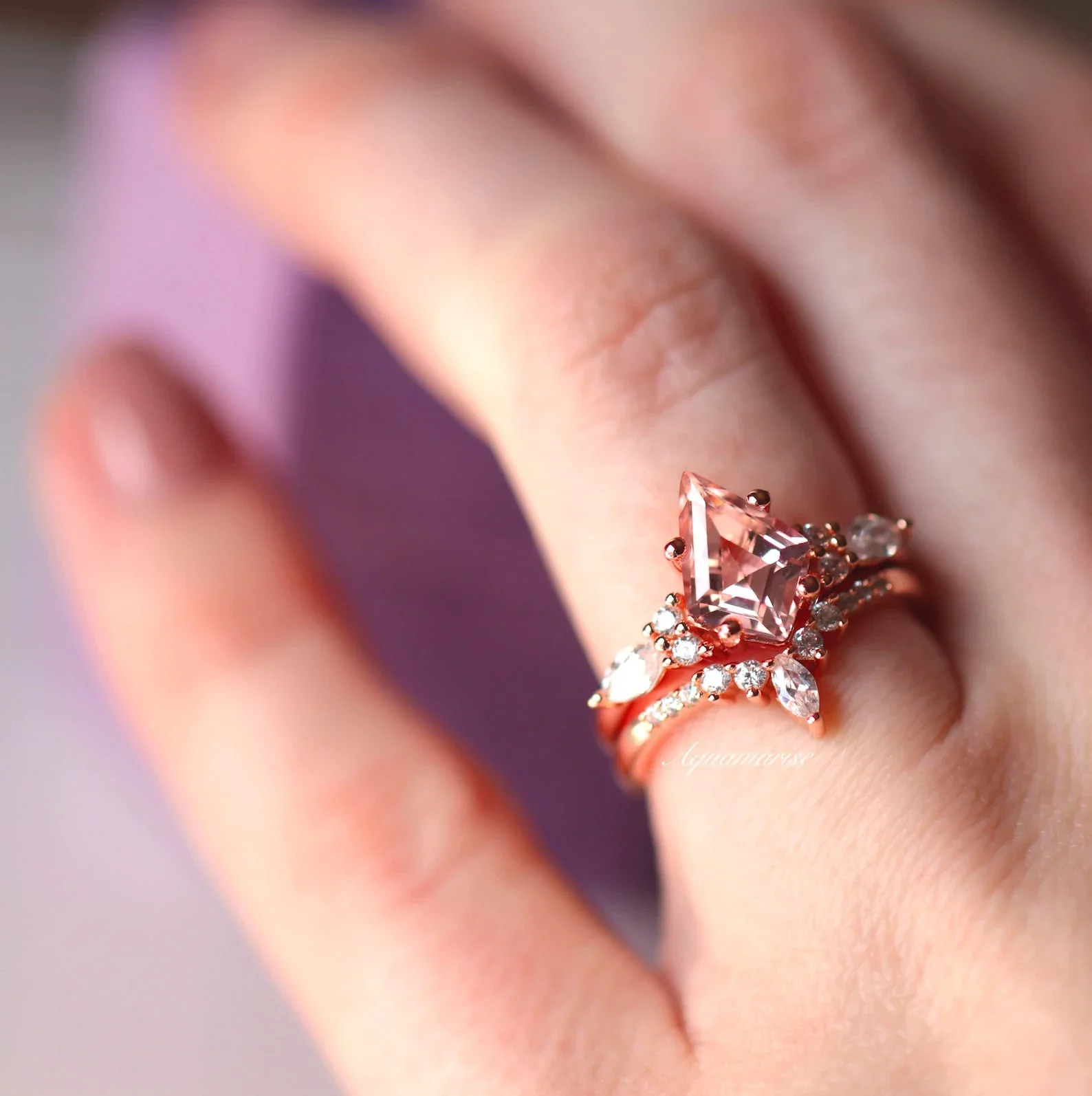 Skye Kite® Morganite Couples Ring Set - Image 4