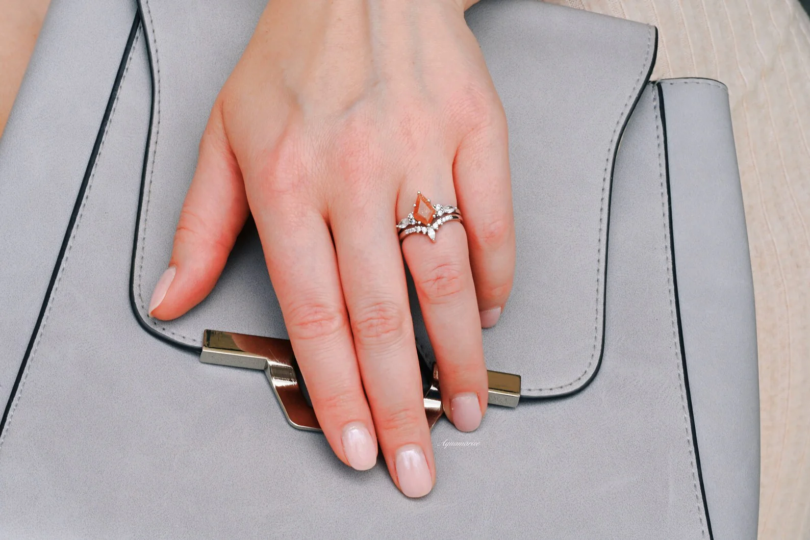 Skye Kite®  Natural Sunstone Ring Set in Sterling Silver - Image 4