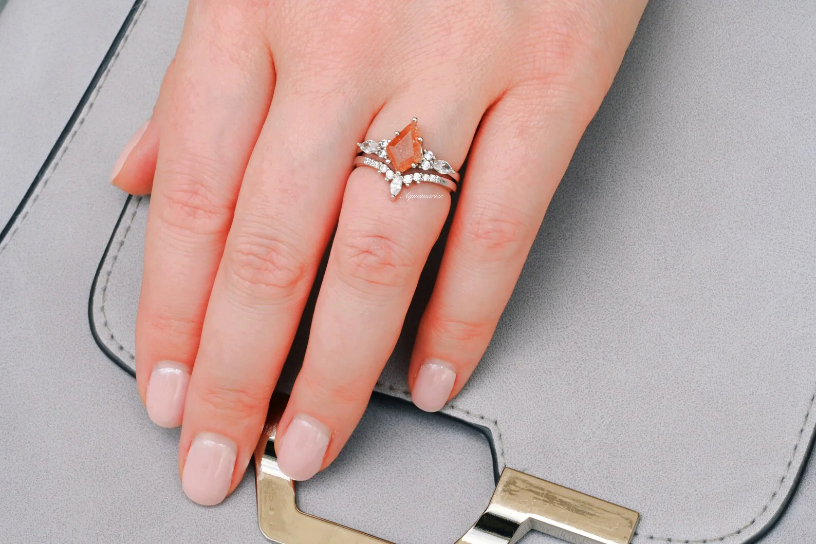Skye Kite®  Natural Sunstone Ring Set in Sterling Silver - Image 5