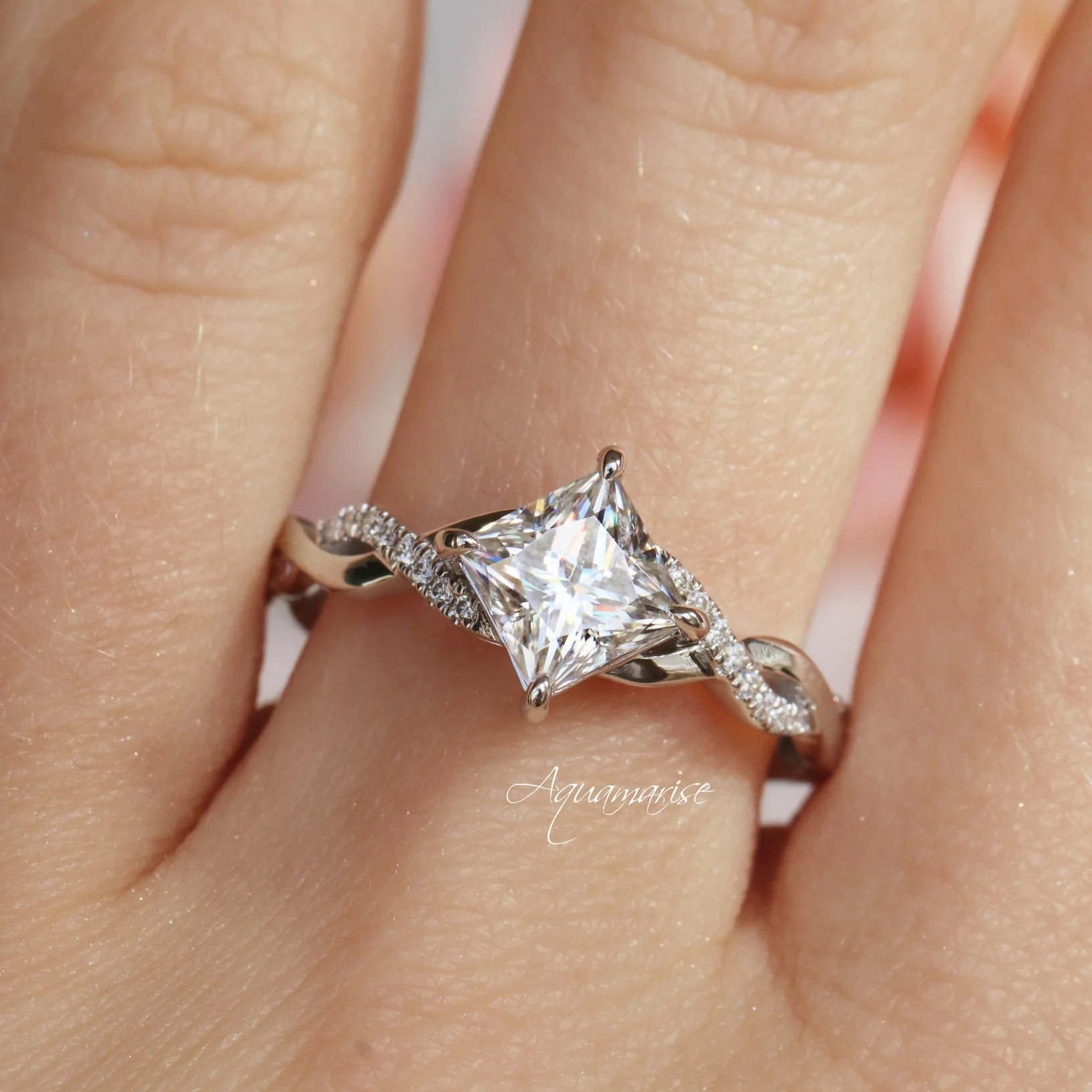 Sophia Lab-Grown Diamond Engagement Ring in 14K White Gold (IGI Certified) - Image 4