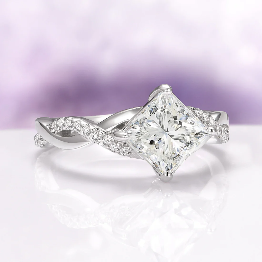 Sophia Lab-Grown Diamond Engagement Ring in 14K White Gold (IGI Certified) - Image 5
