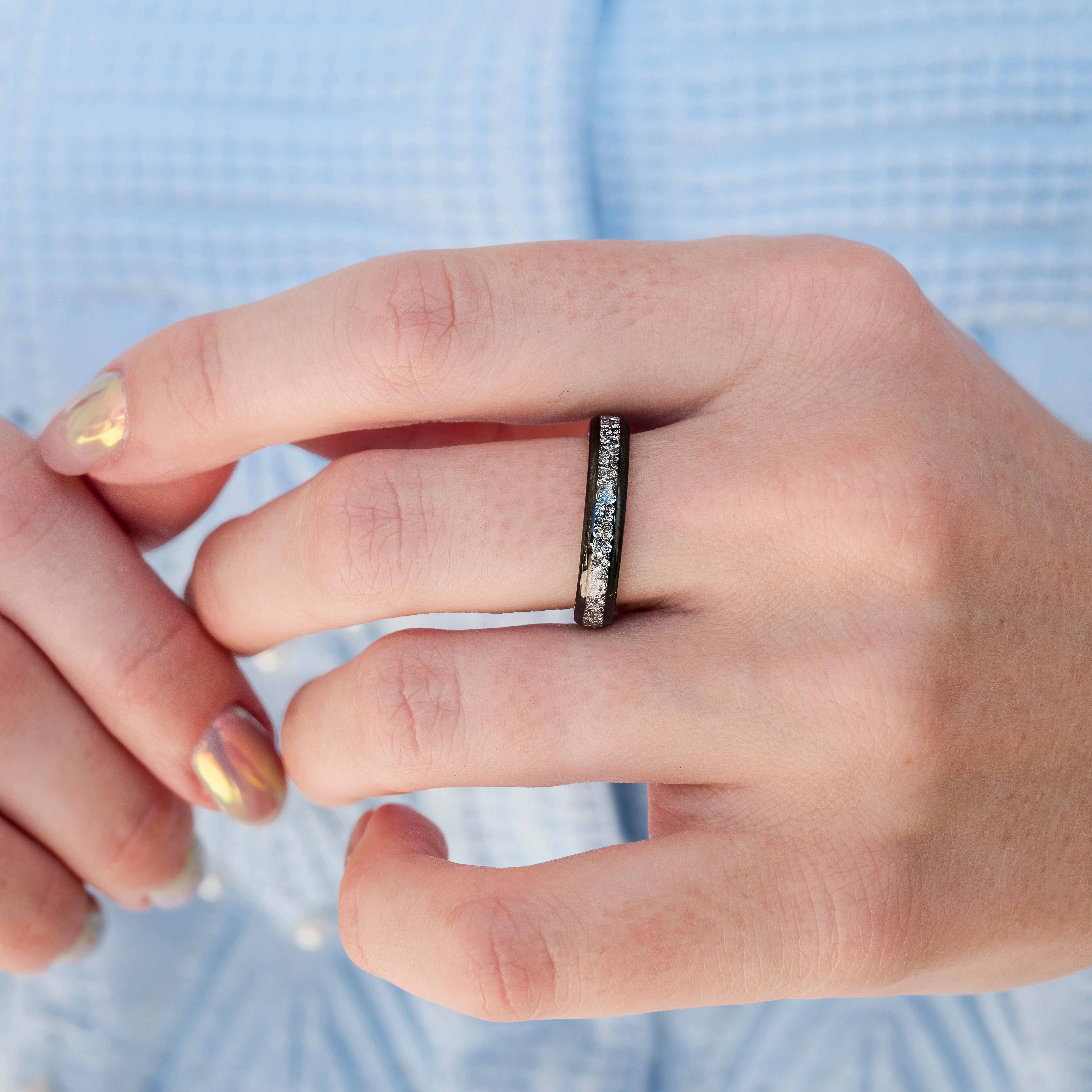 Starlux Crushed Diamond Couples Ring Set - Image 4