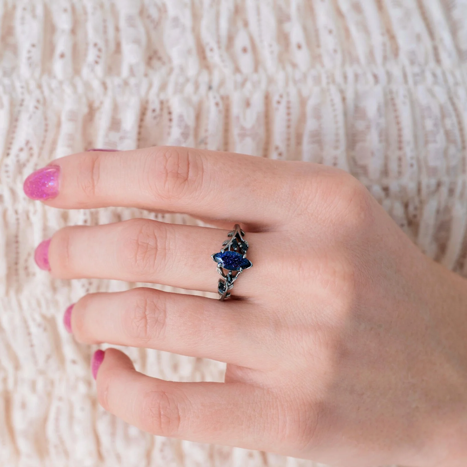 Rowan Starry Night™ & Black Onyx Couples Ring Set - Image 4