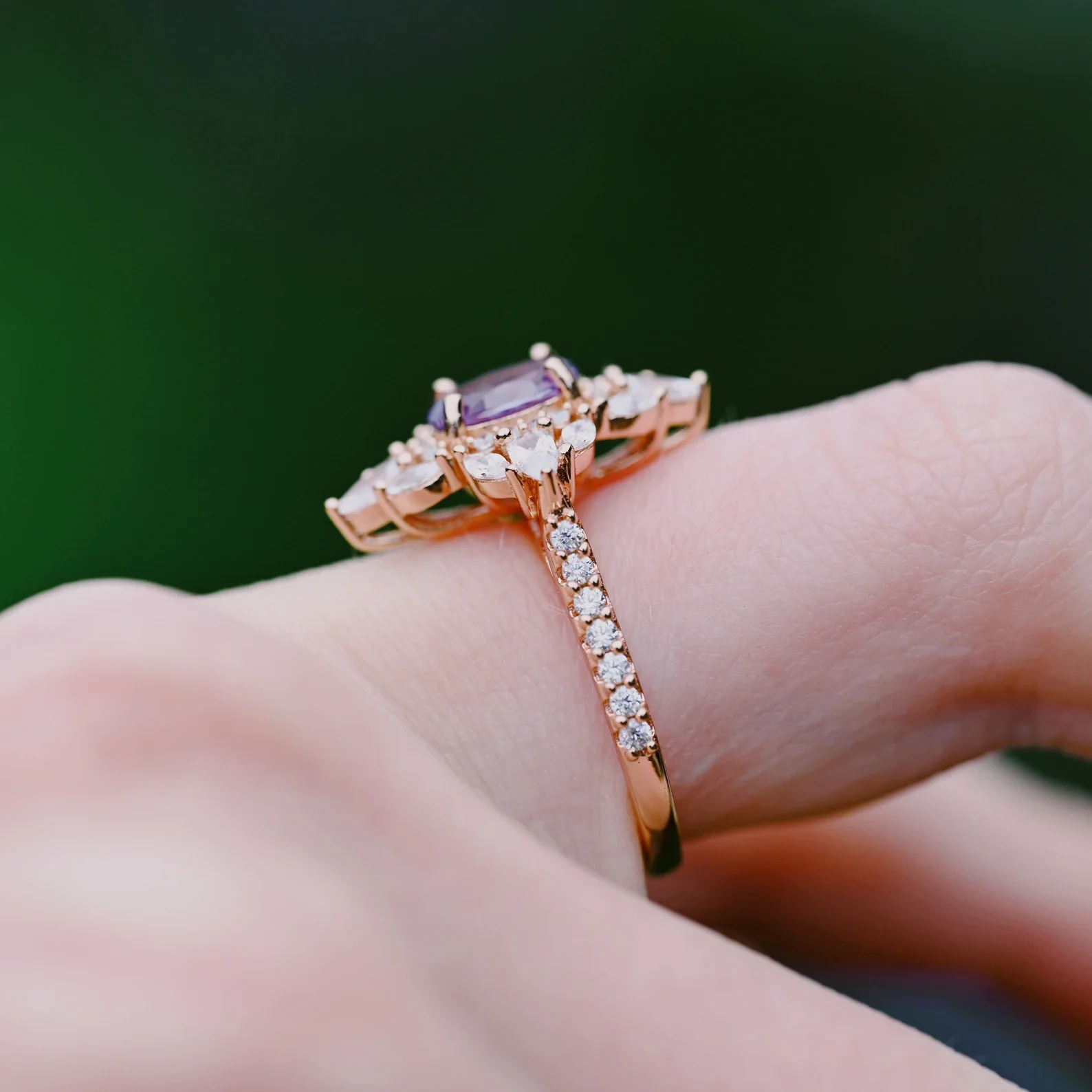 Stella Alexandrite Ring- 14K Rose Gold Vermeil - Image 5