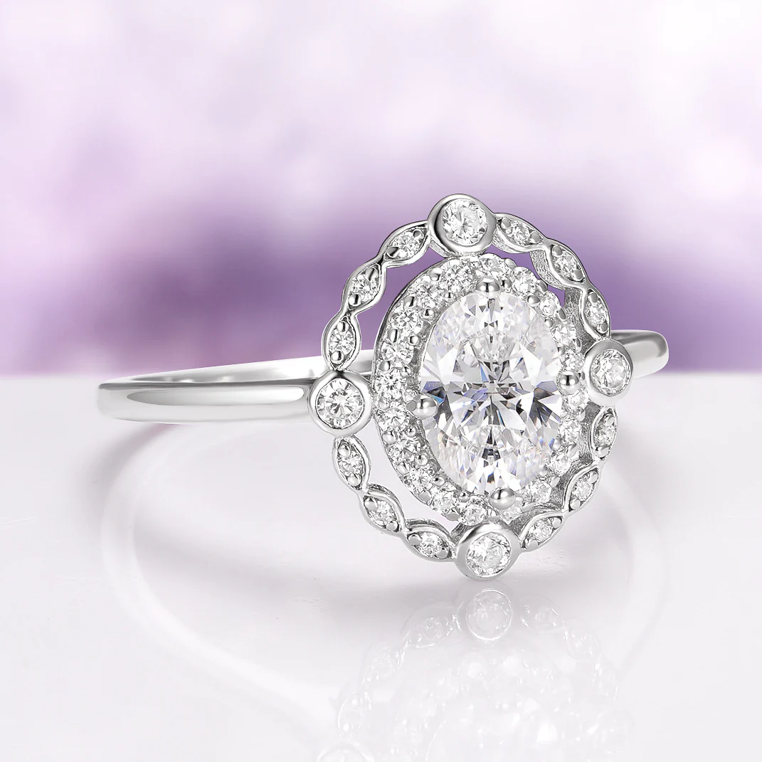 Valentina Lab-Grown Diamond Engagement Ring in 14K White Gold (IGI Certified) - Image 4